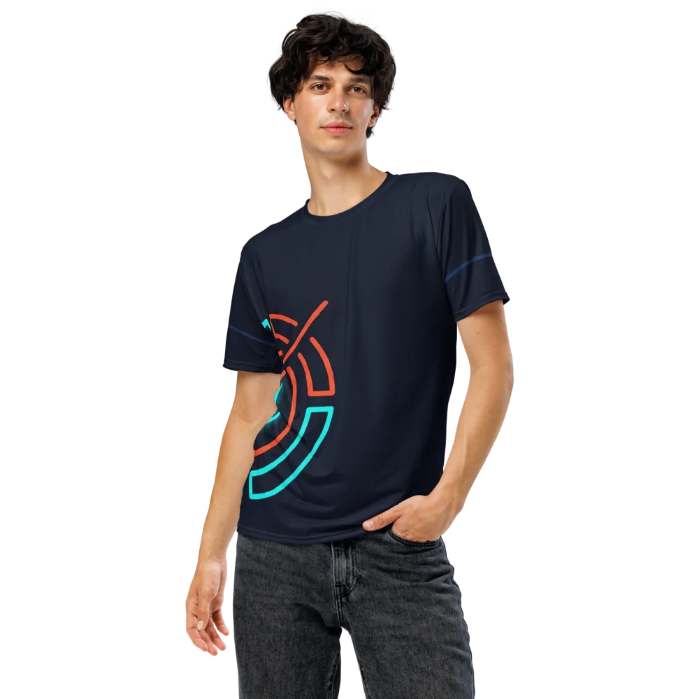 Neon Intervall-Timer T-Shirt — Cyan Orange Fitness — Ansicht 5