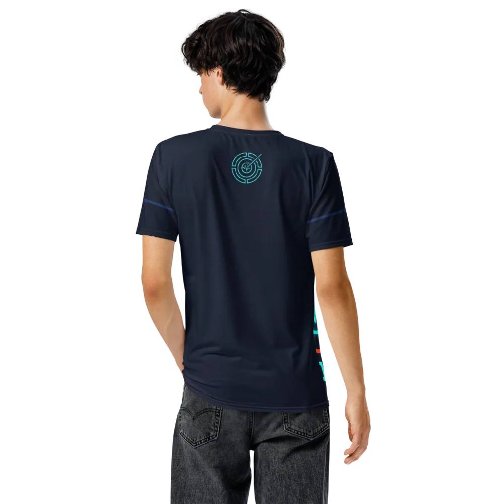 Neon Intervall-Timer T-Shirt — Cyan Orange Fitness — Ansicht 6