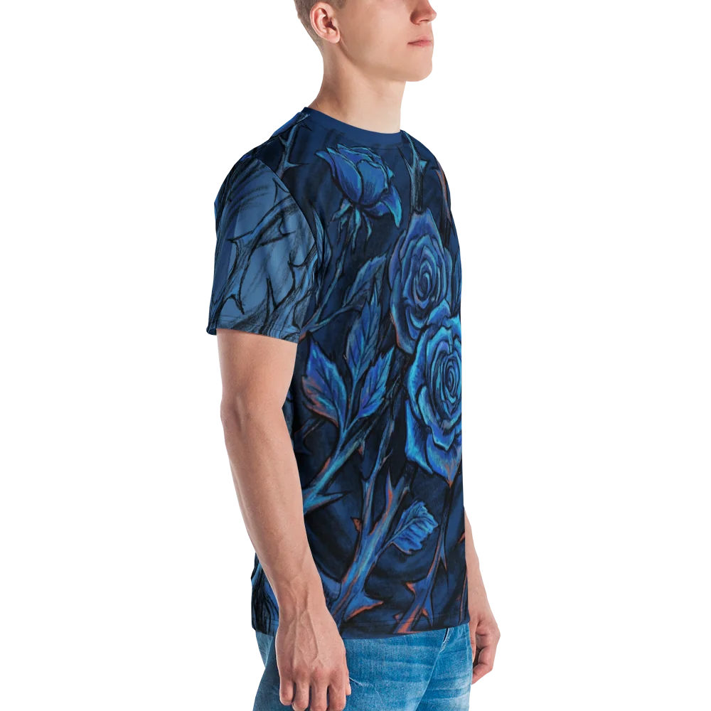 Rosen Dornen T-Shirt — Tattoo Stil Mid-Century — Ansicht 6