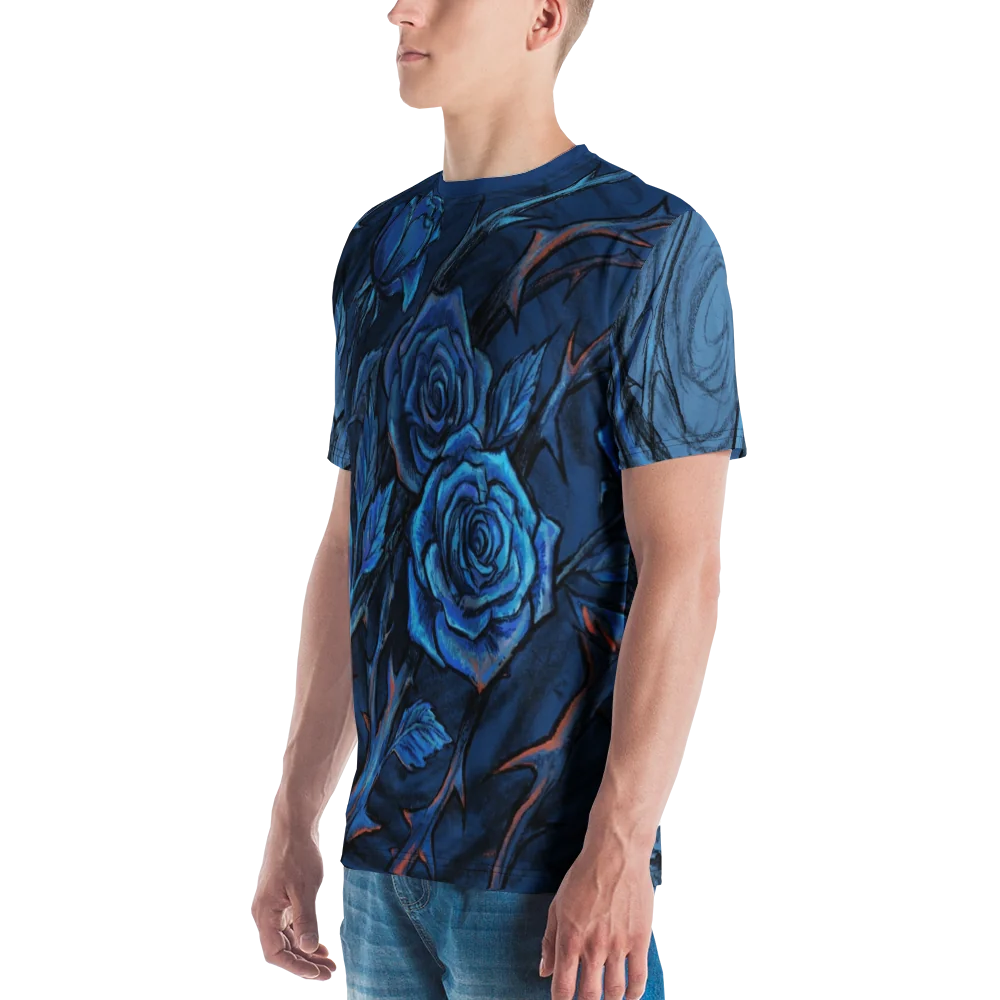 Rosen Dornen T-Shirt — Tattoo Stil Mid-Century — Ansicht 5