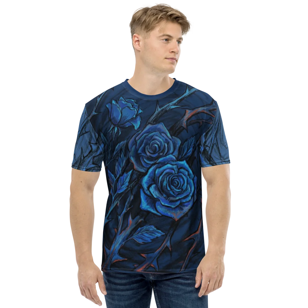 Rosen Dornen T-Shirt — Tattoo Stil Mid-Century — Ansicht 8