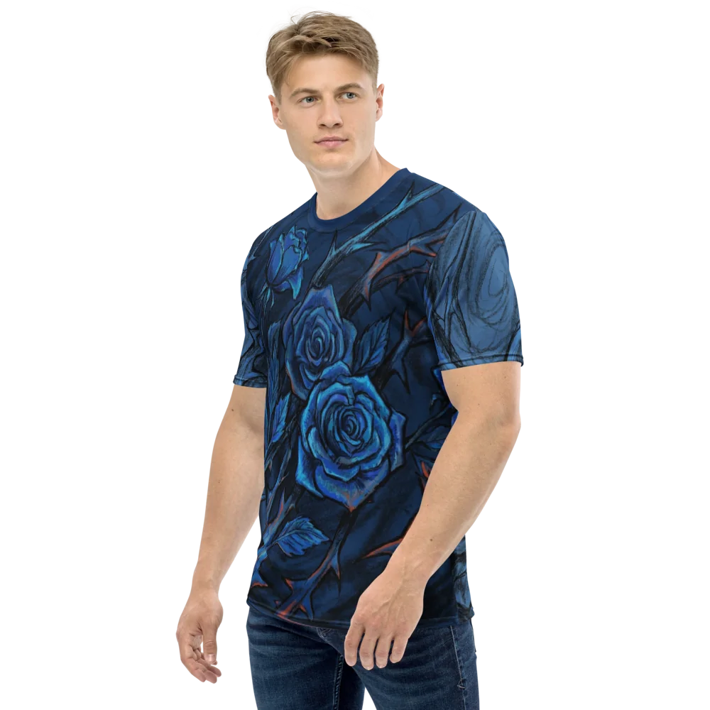 Rosen Dornen T-Shirt — Tattoo Stil Mid-Century
