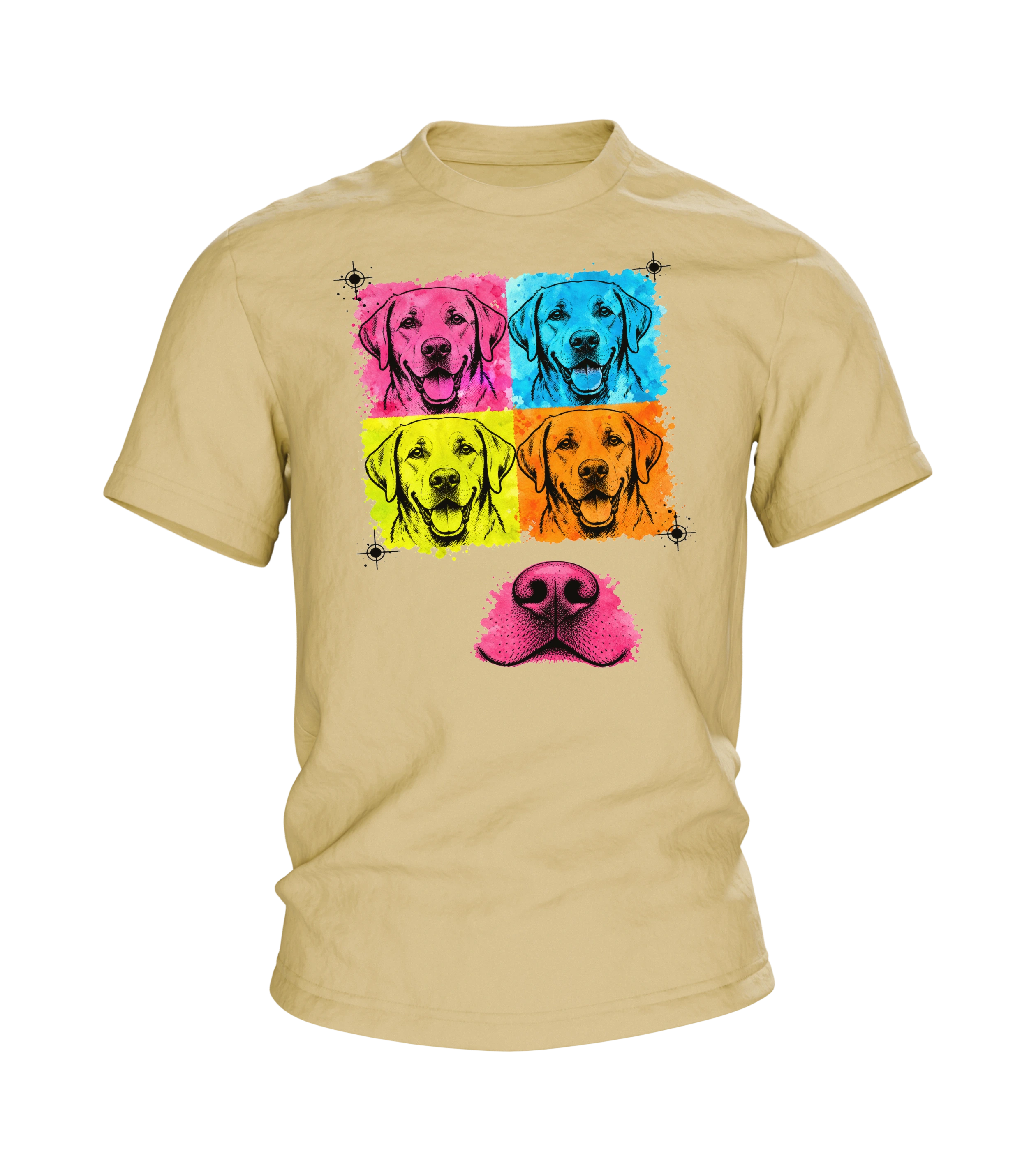 Labrador T-Shirt – Pop-Art Warhol Vierfach-Porträt