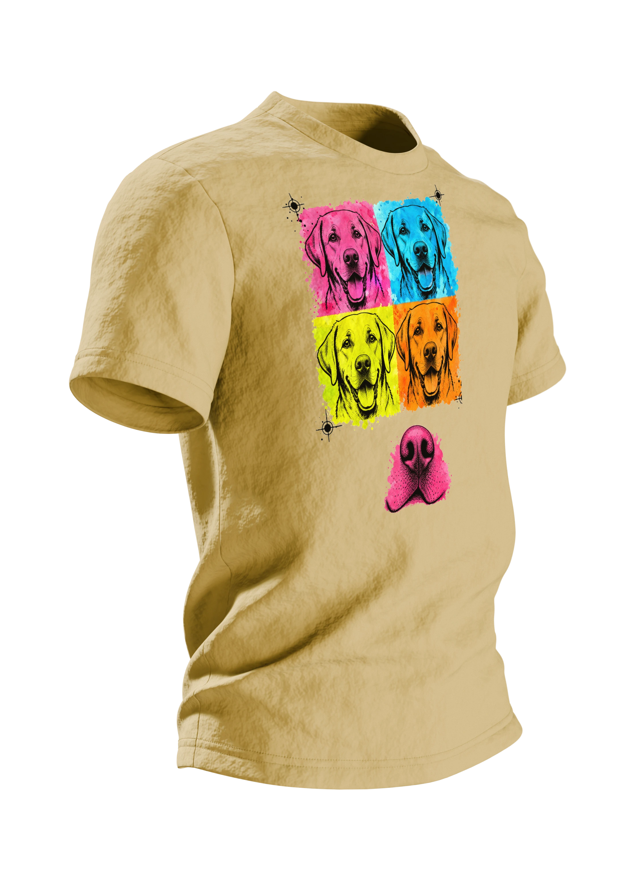 Labrador T-Shirt – Pop-Art Warhol Vierfach-Porträt