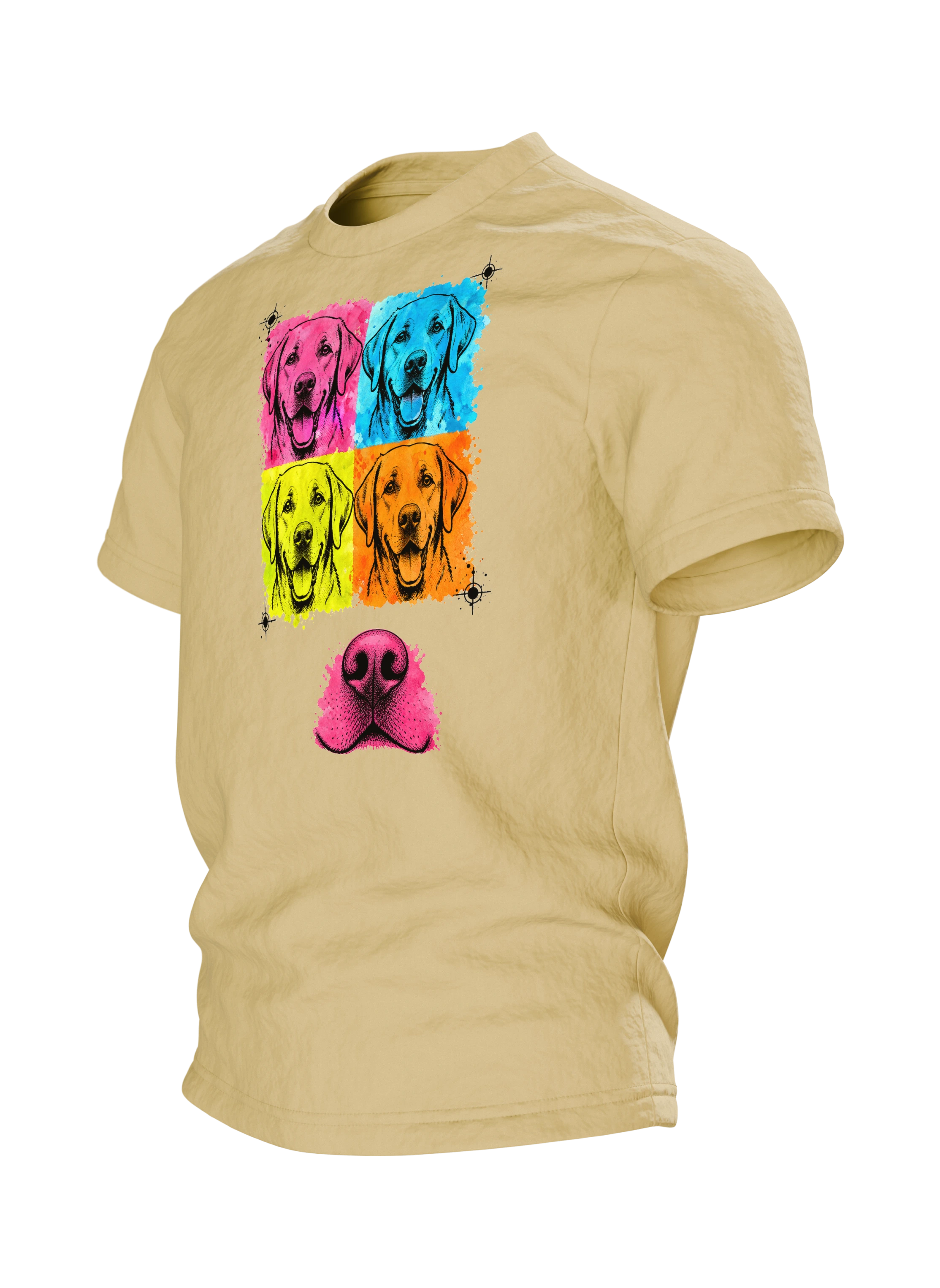 Labrador T-Shirt – Pop-Art Warhol Vierfach-Porträt