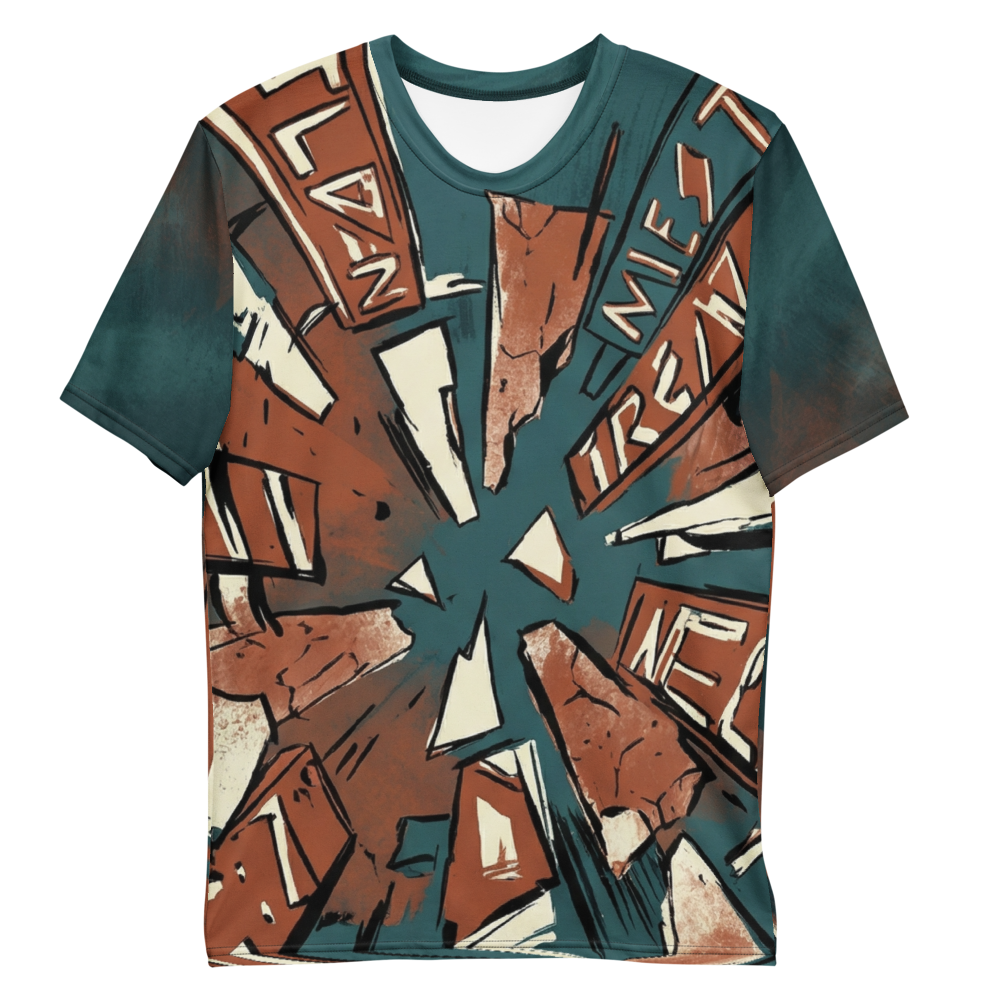 Abstraktes Urban Art T-Shirt – Explosives Streetwear Design