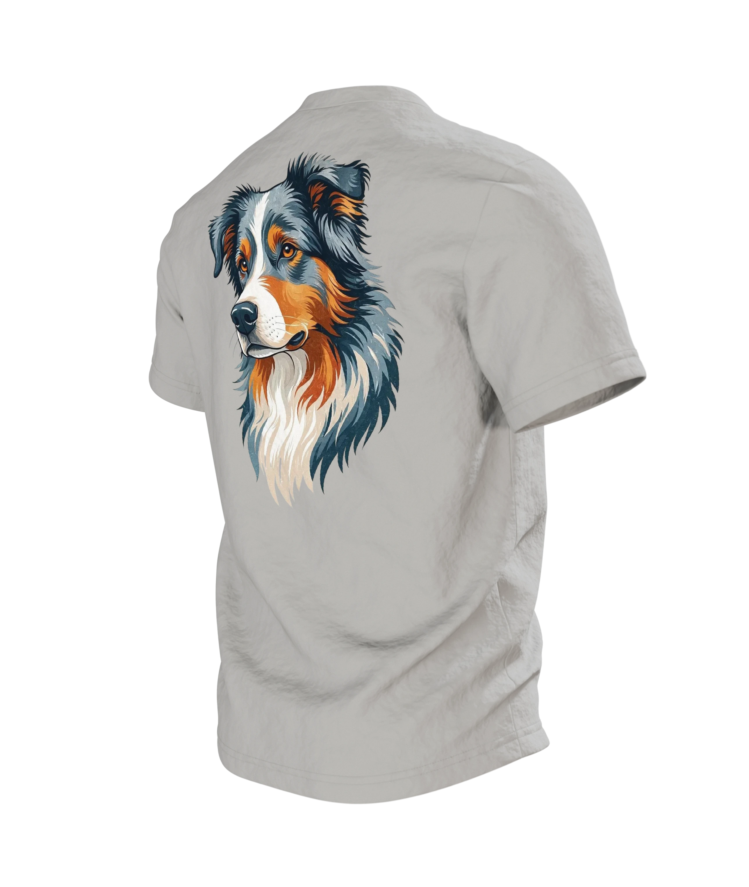 Australian Shepherd Risographie Hund Baumwoll T-Shirt