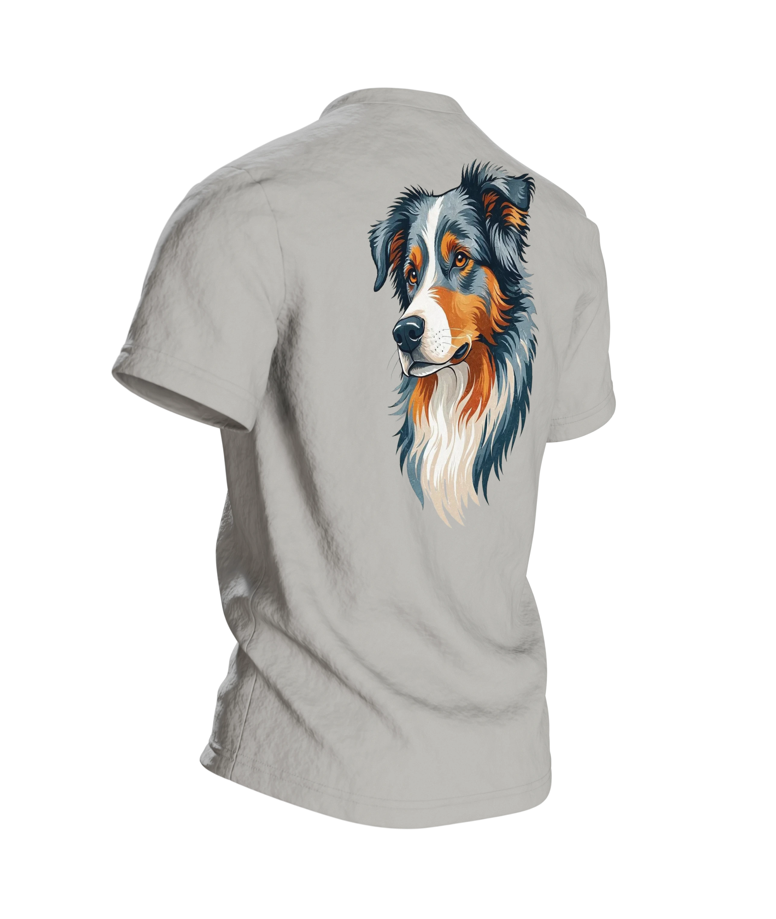 Australian Shepherd Risographie Hund Baumwoll T-Shirt