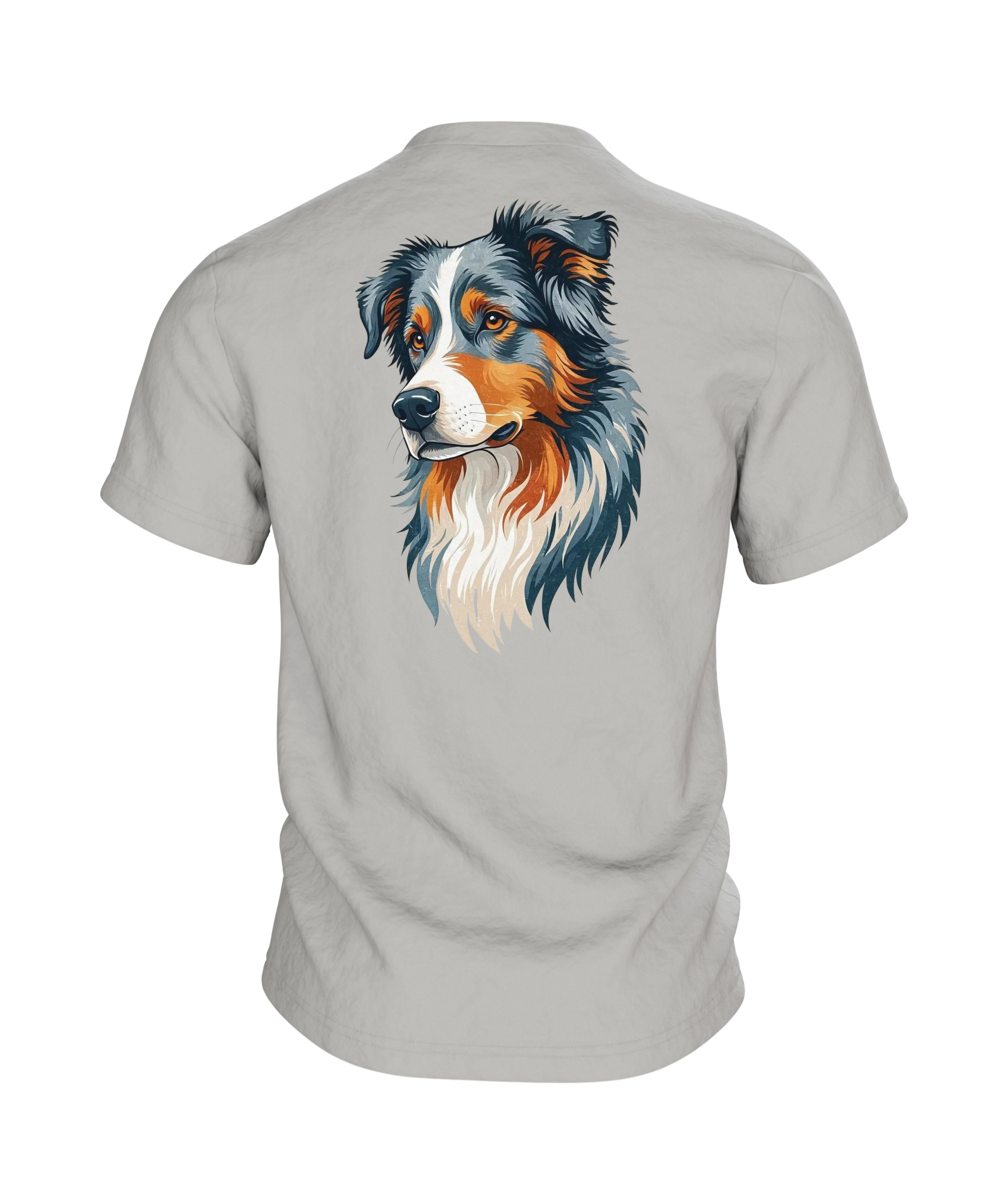 Australian Shepherd Risographie Hund Baumwoll T-Shirt