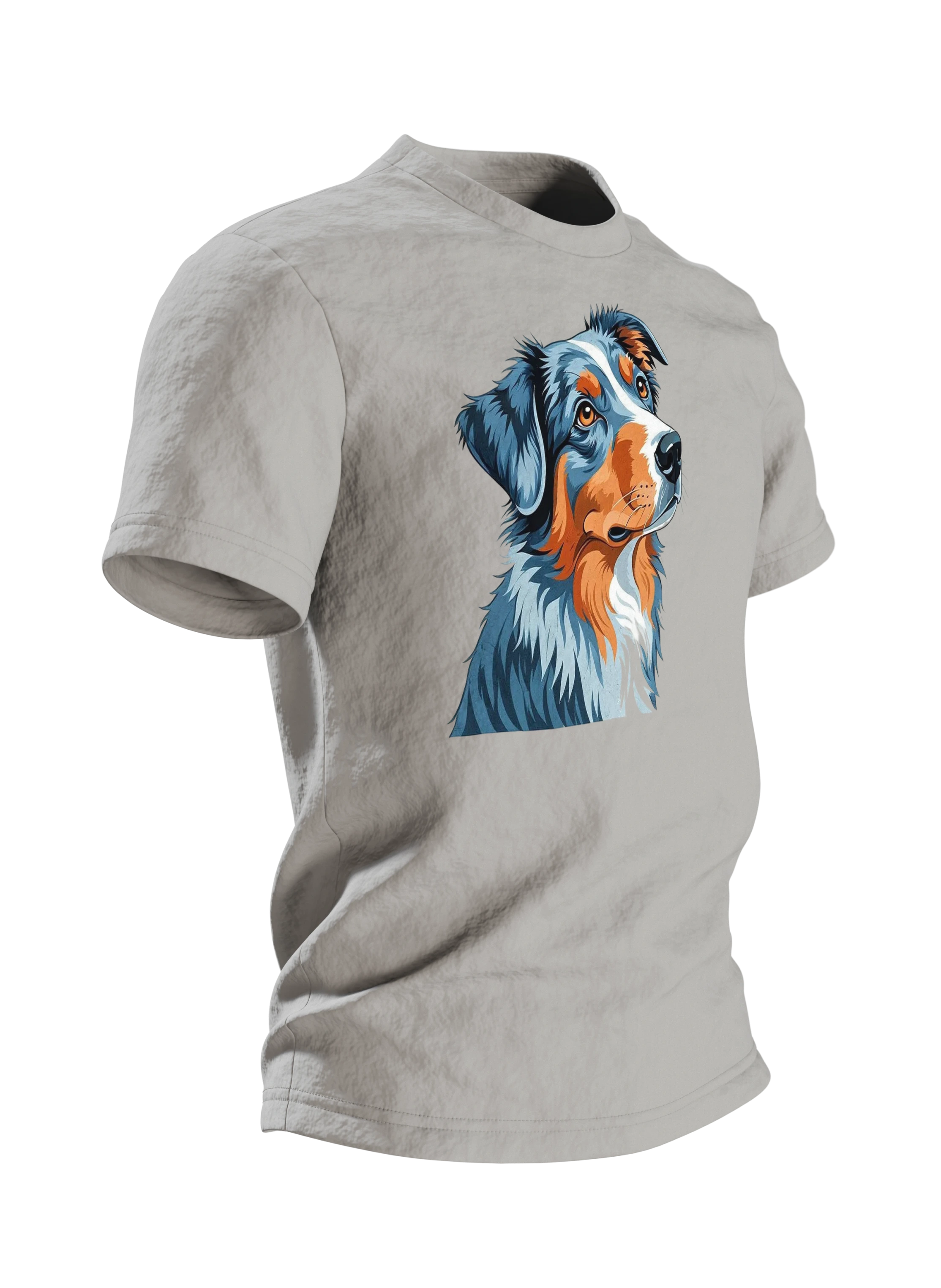 Australian Shepherd Risographie Hund Baumwoll T-Shirt