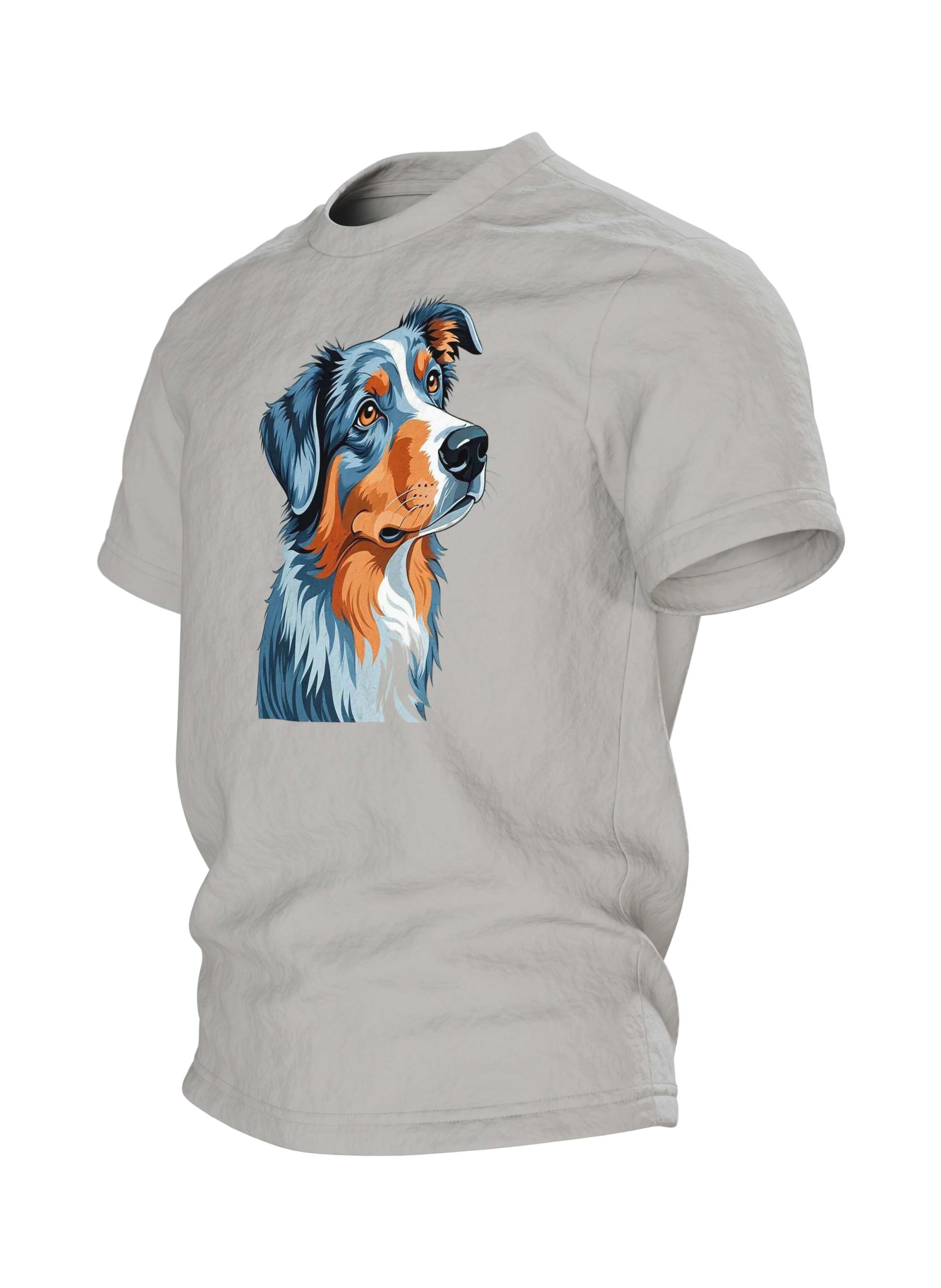 Australian Shepherd Risographie Hund Baumwoll T-Shirt