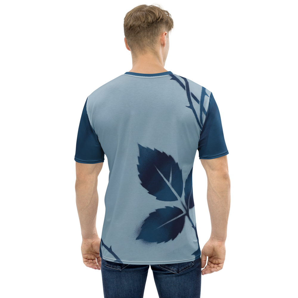 Dystopische Rose mit Stadt + Zahnrädern — Urban Nature T-Shirt