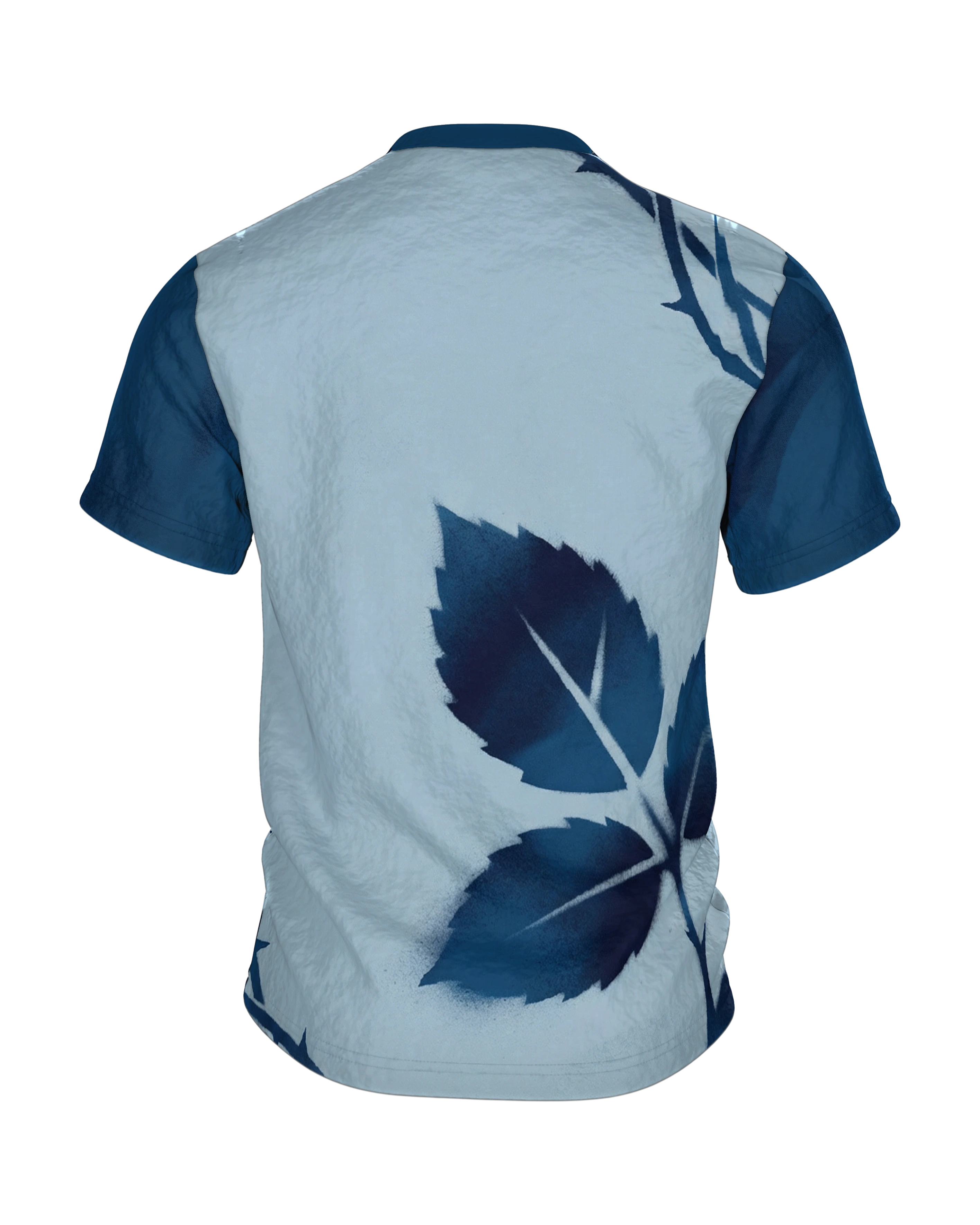 Dystopische Rose T-Shirt, Stadt und Uhrwerksräder in der Blüte, Dark Art, Rückseite