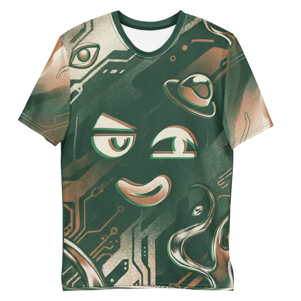 Smug Cyber Face T-Shirt – Surreale Meme Kunst
