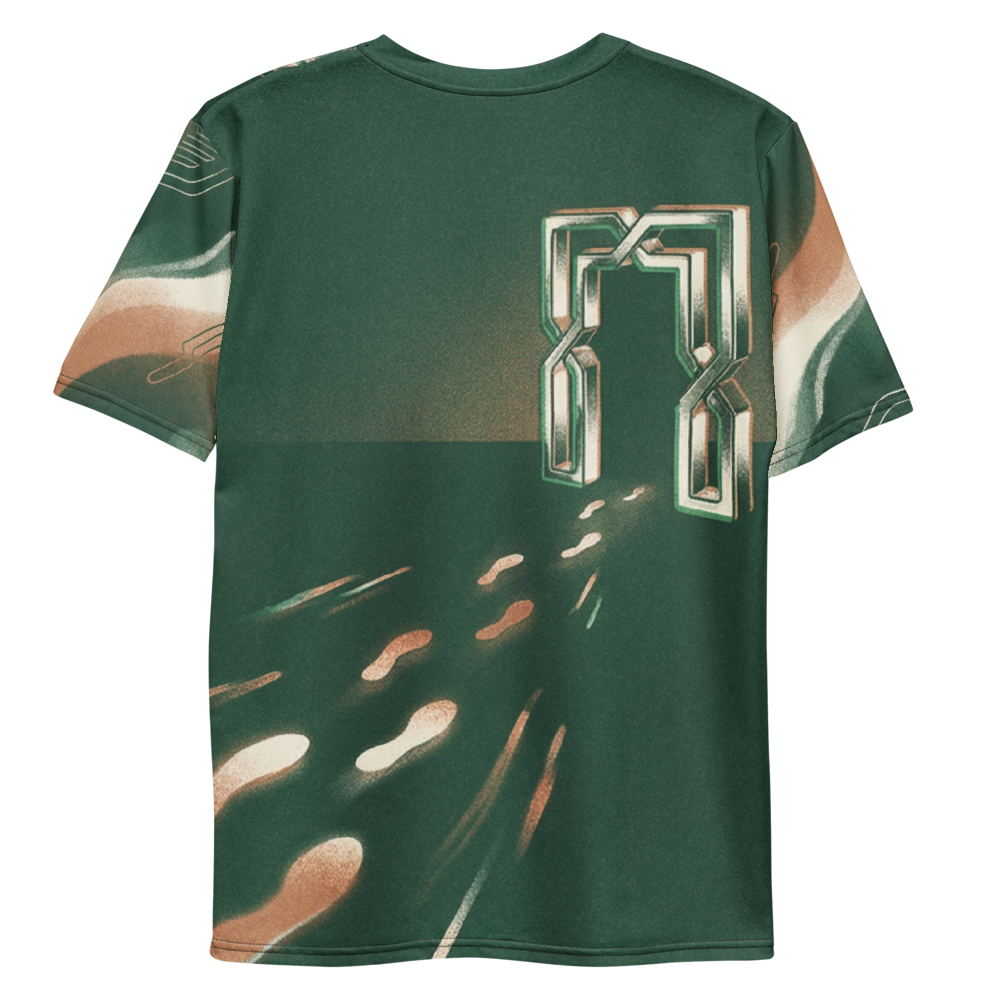 Smug Cyber Face auf Schaltkreis — Cyberpunk Mascot T-Shirt