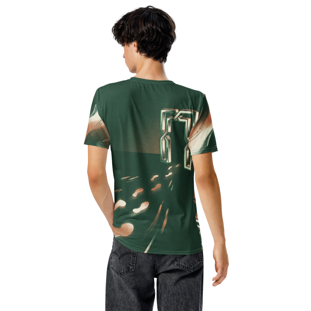 Smug Cyber Face auf Schaltkreis — Cyberpunk Mascot T-Shirt