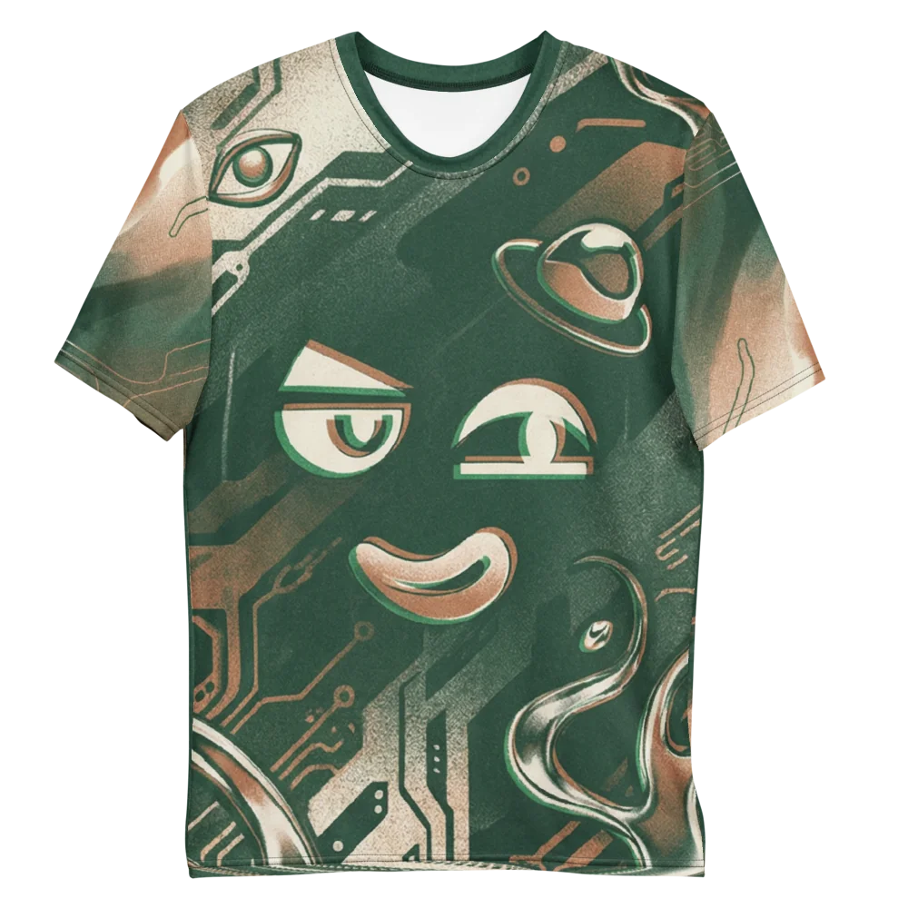 Smug Cyber Face T-Shirt — Schaltkreis Cyberpunk