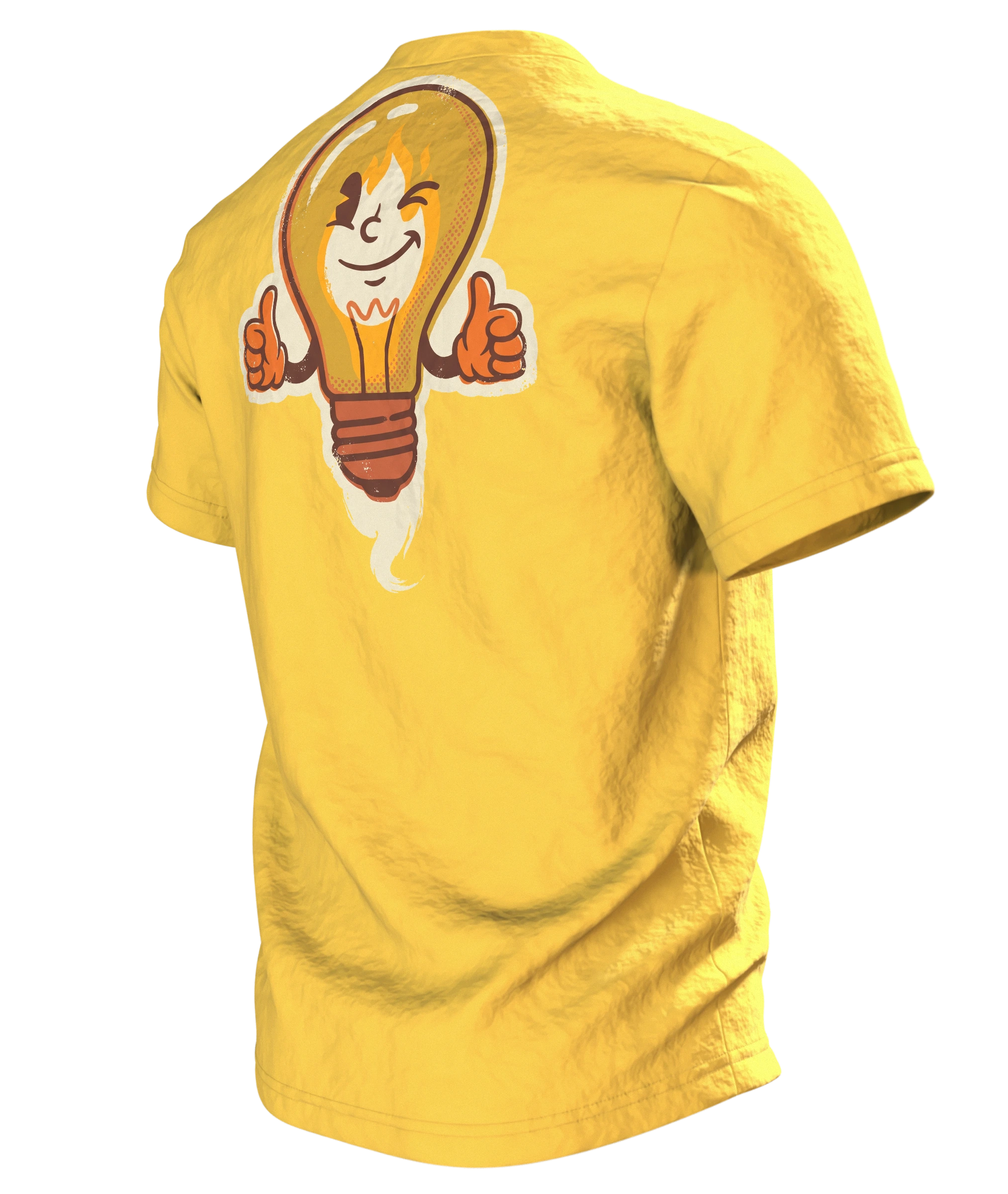 Prokrastination T-Shirt "Offiziell die Beste in dem, was ich morgen anfange", Retro 70s Spruch, Rückseite schräg links