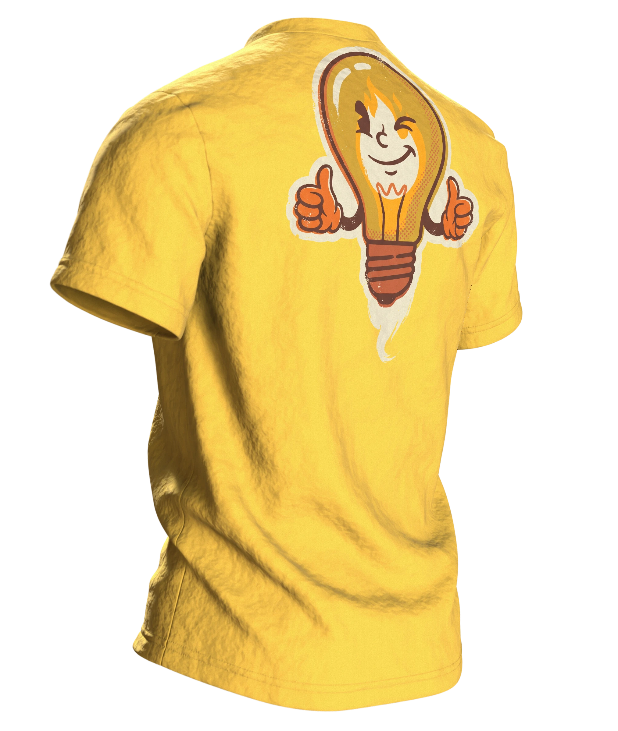 Prokrastination T-Shirt "Offiziell die Beste in dem, was ich morgen anfange", Retro 70s Spruch, Rückseite schräg rechts