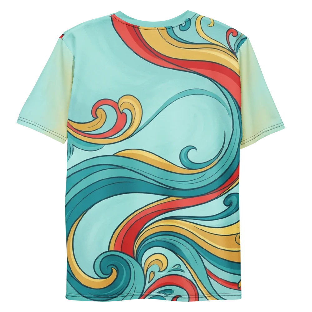 Abstraktes Pop-Art Wellen T-Shirt