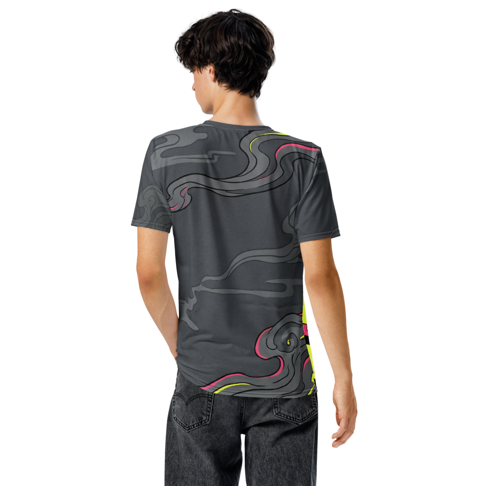 8-Bit Pilz Pink Gelb — Pixel Glitch Retro Streetwear T-Shirt