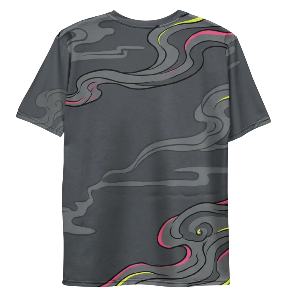 8-Bit Pilz T-Shirt — Pink Gelb Pixel Glitch Retro