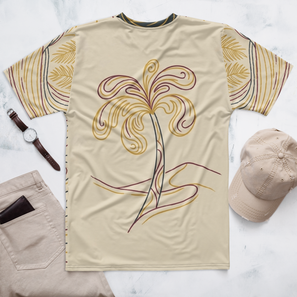 Surfer mit Palme im Linework Look – Boho Tropical T-Shirt