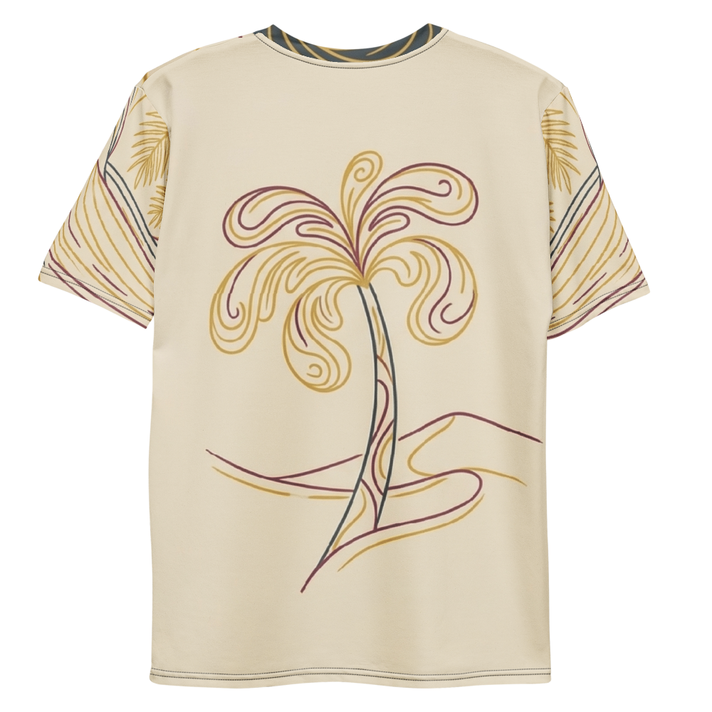 Surfer mit Palme im Linework Look – Boho Tropical T-Shirt