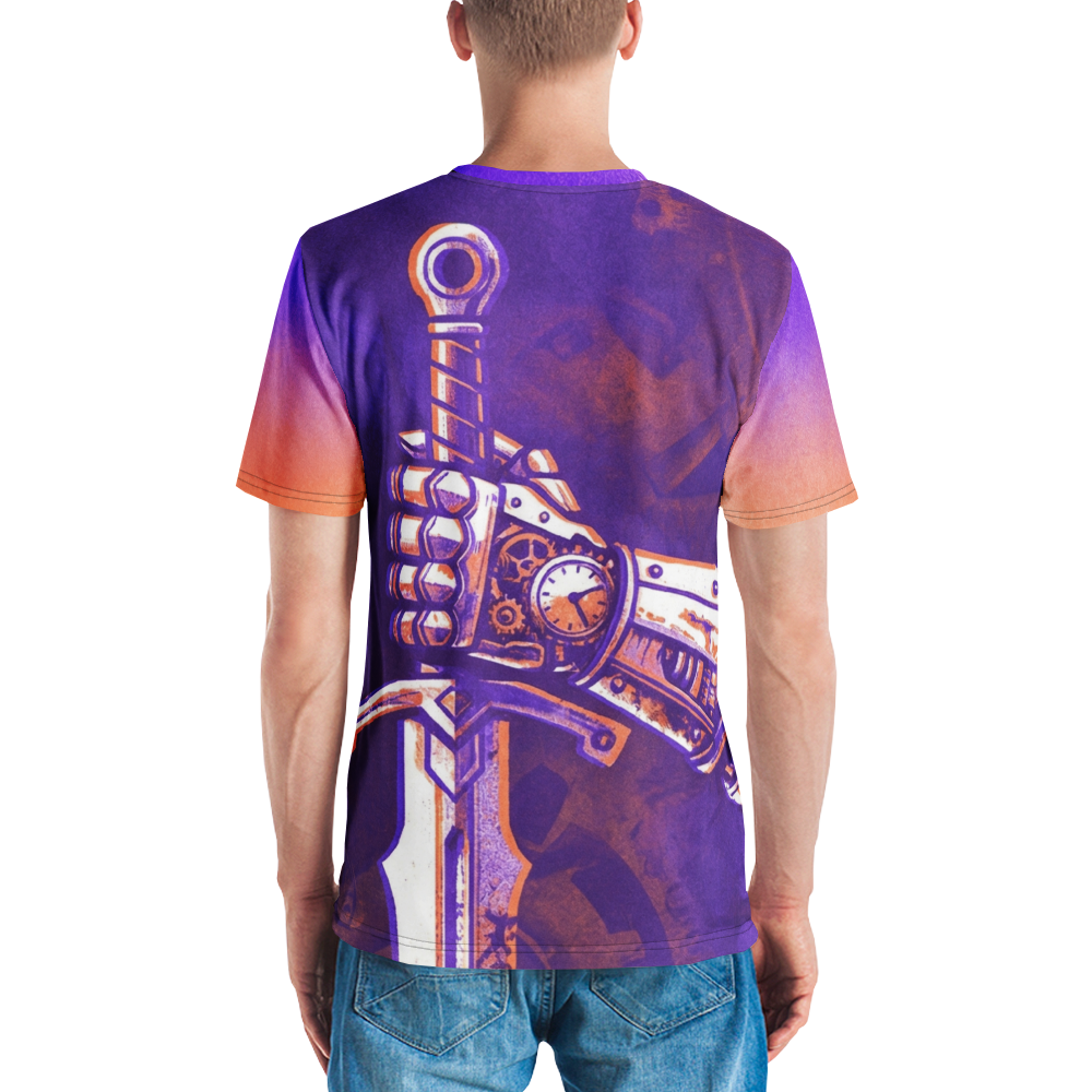 Steampunk Ritter T-Shirt mit Zahnrad — Ansicht 6