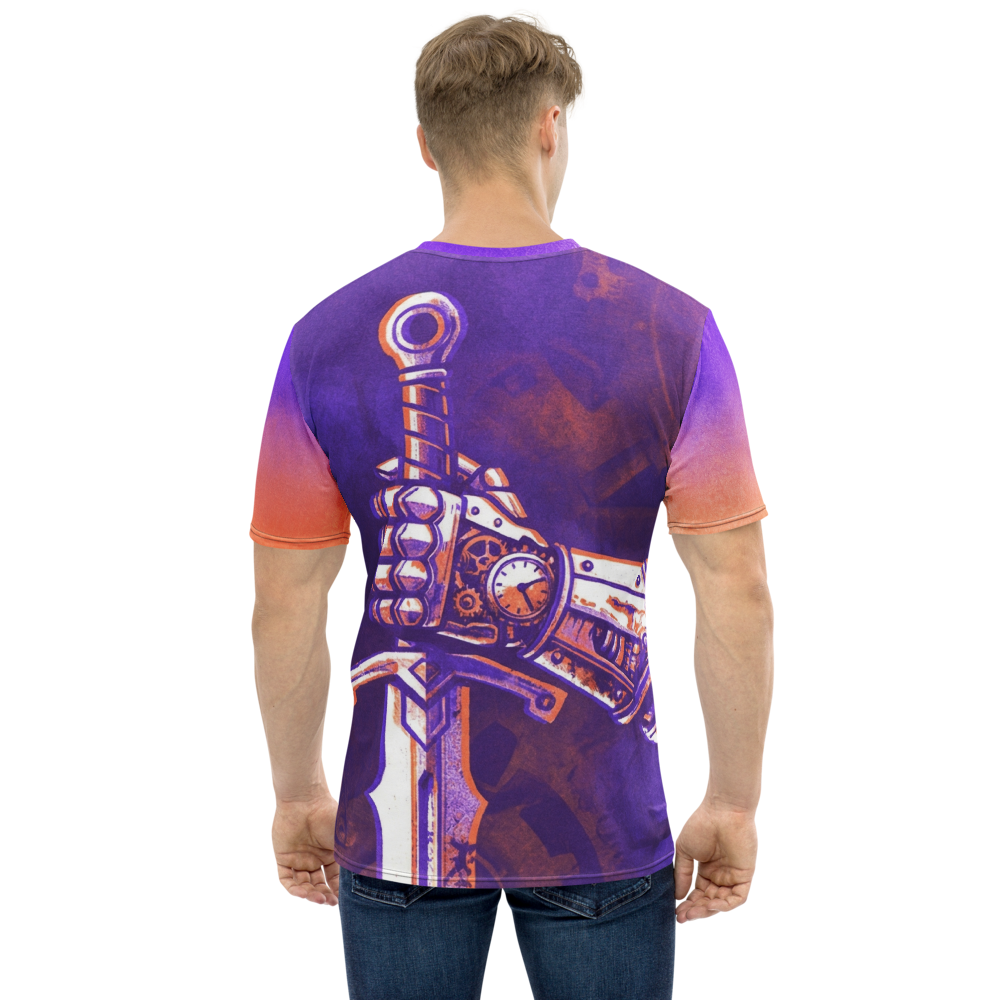 Steampunk Ritter T-Shirt – Zahnrad-Rüstung Design