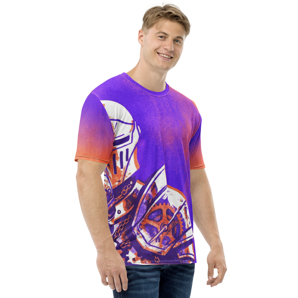 Steampunk Ritter T-Shirt – Zahnrad-Rüstung Design