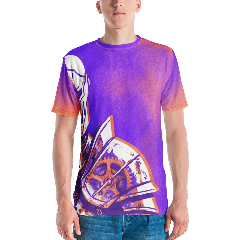 Steampunk Ritter T-Shirt mit Zahnrad