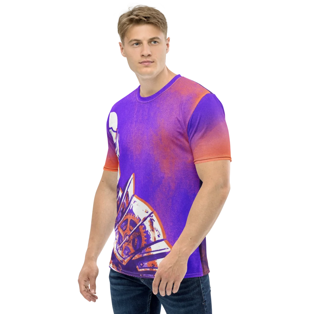 Steampunk Ritter T-Shirt mit Zahnrad
