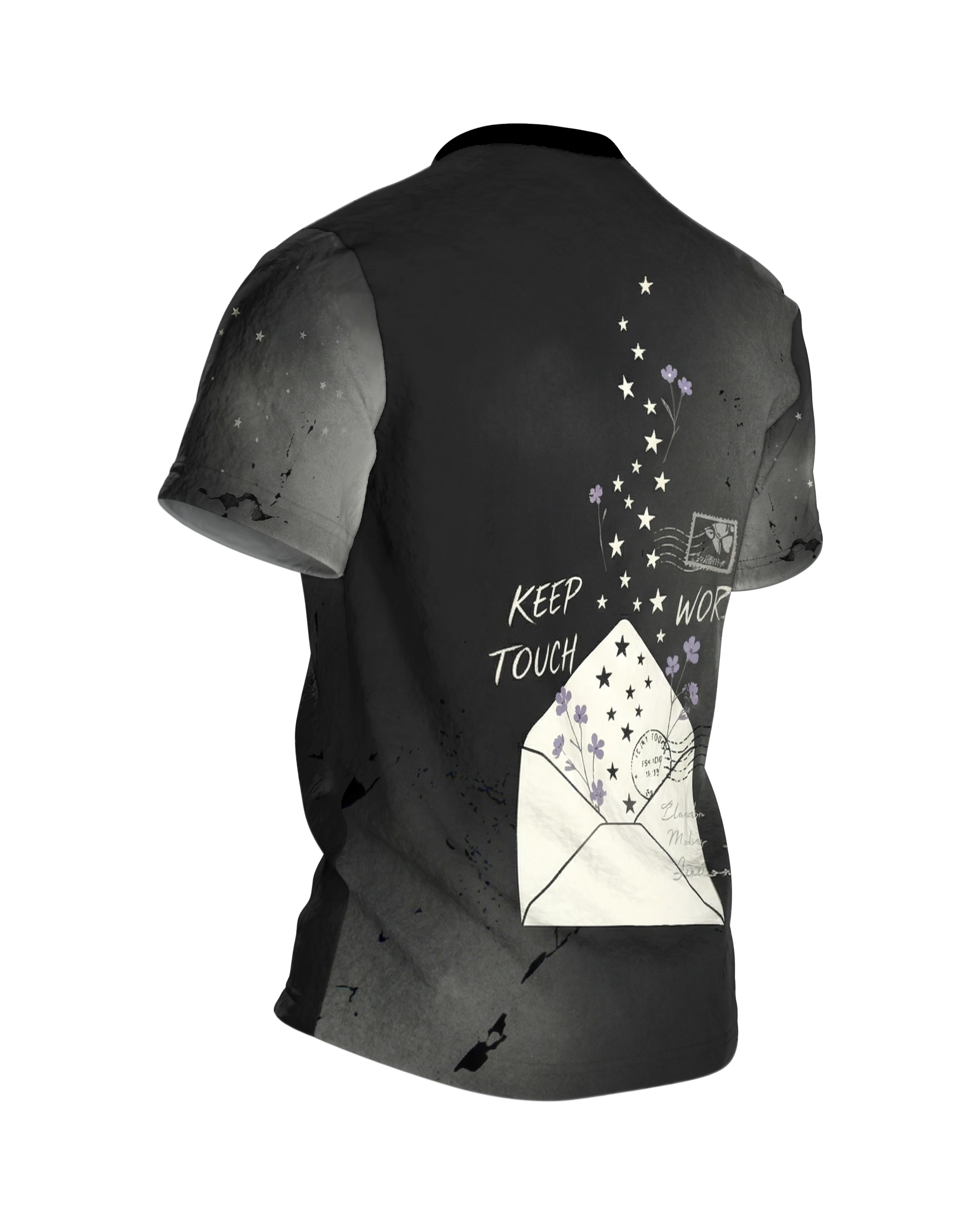 Versiegelter Brief T-Shirt, Rückseite schräg rechts