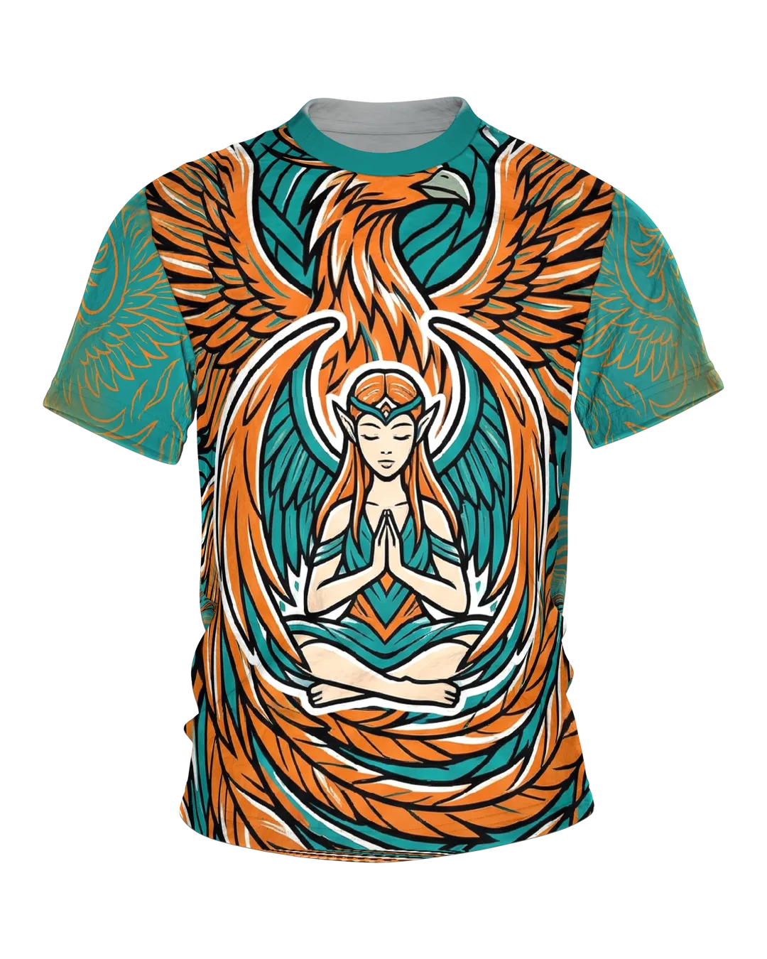 Phönix & Elfe T-Shirt: Mystische Harmonie
