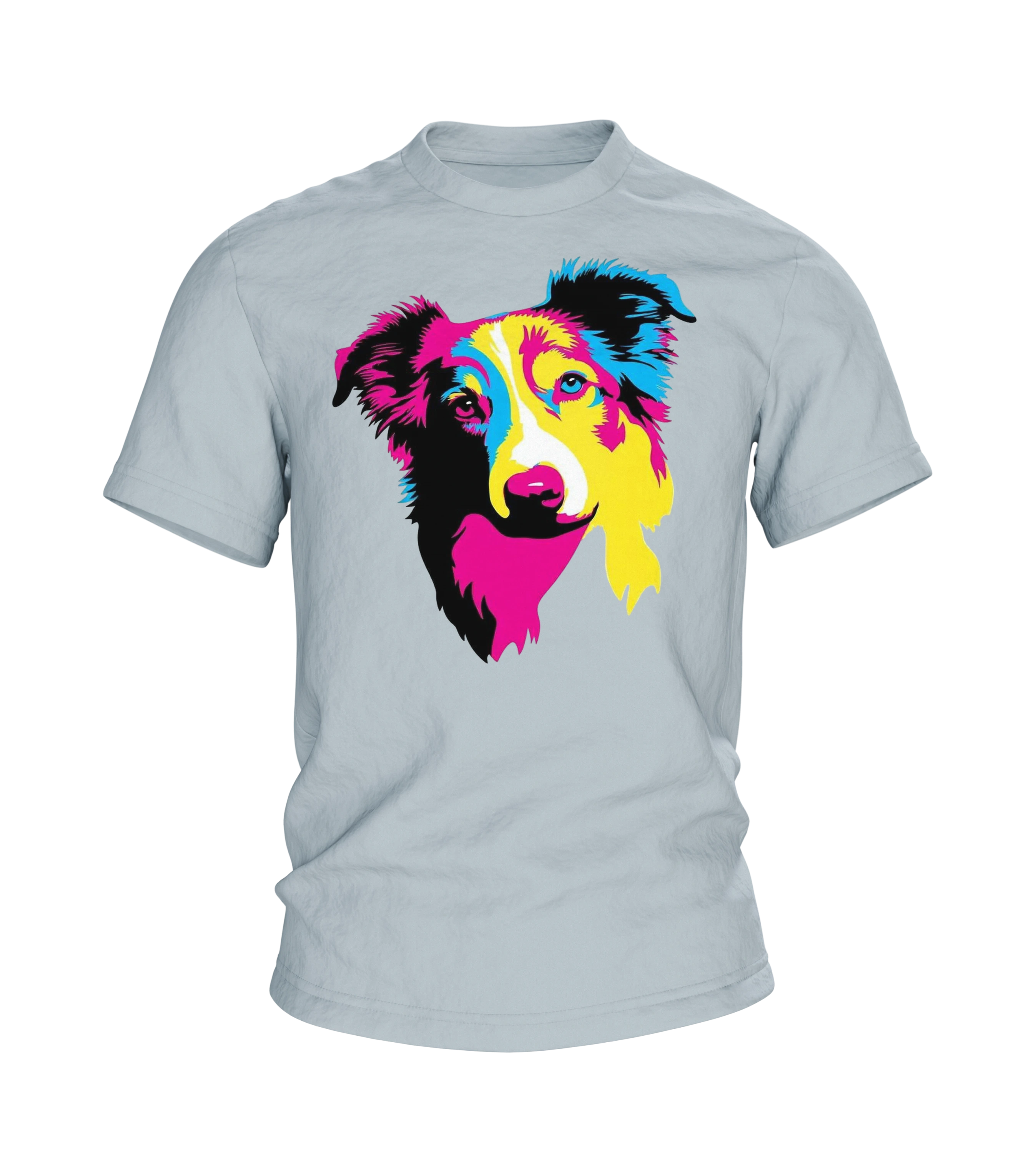 Australian Shepherd Pop-Art Hund Baumwoll T-Shirt