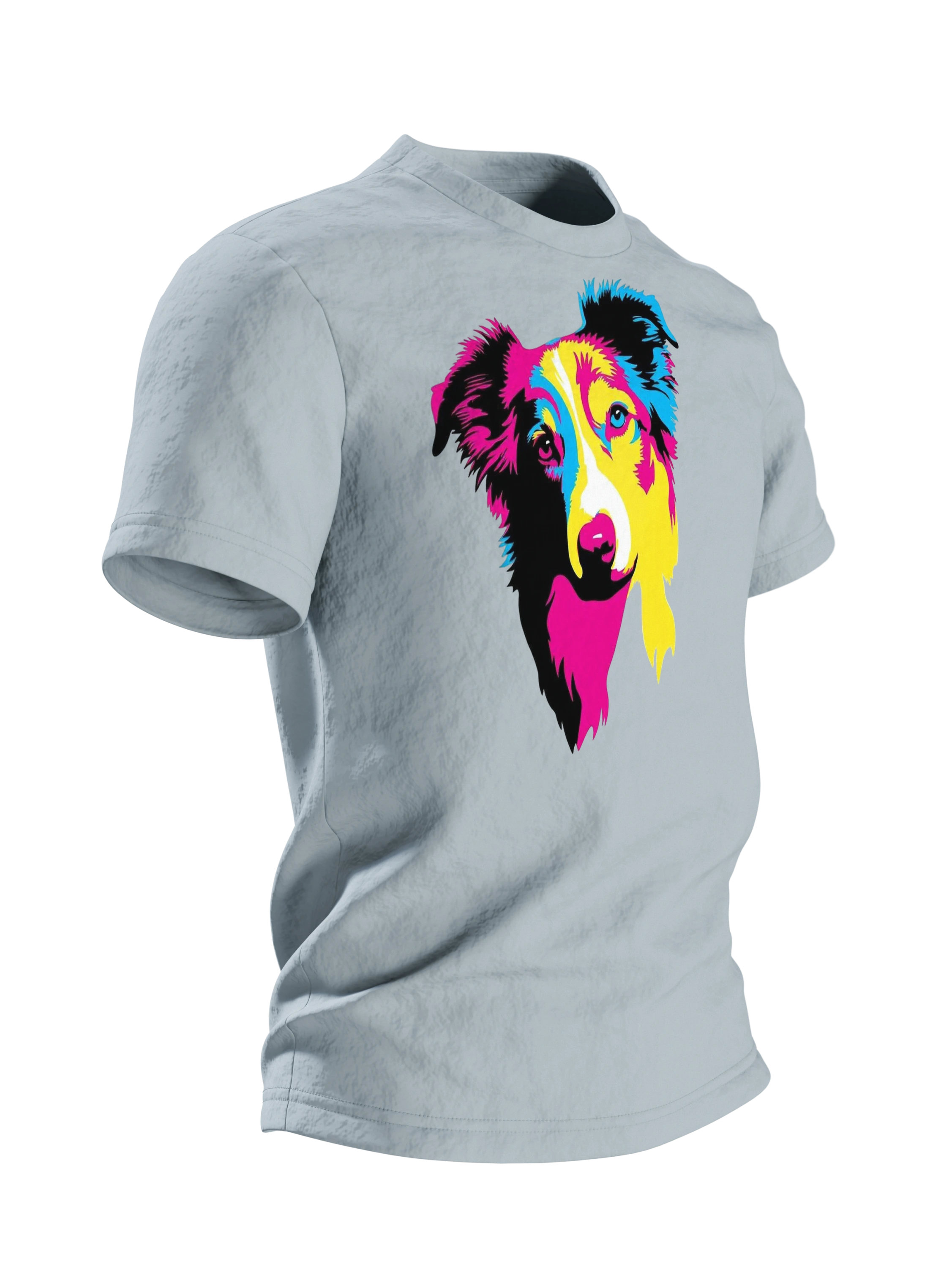 Australian Shepherd Pop-Art Hund Baumwoll T-Shirt