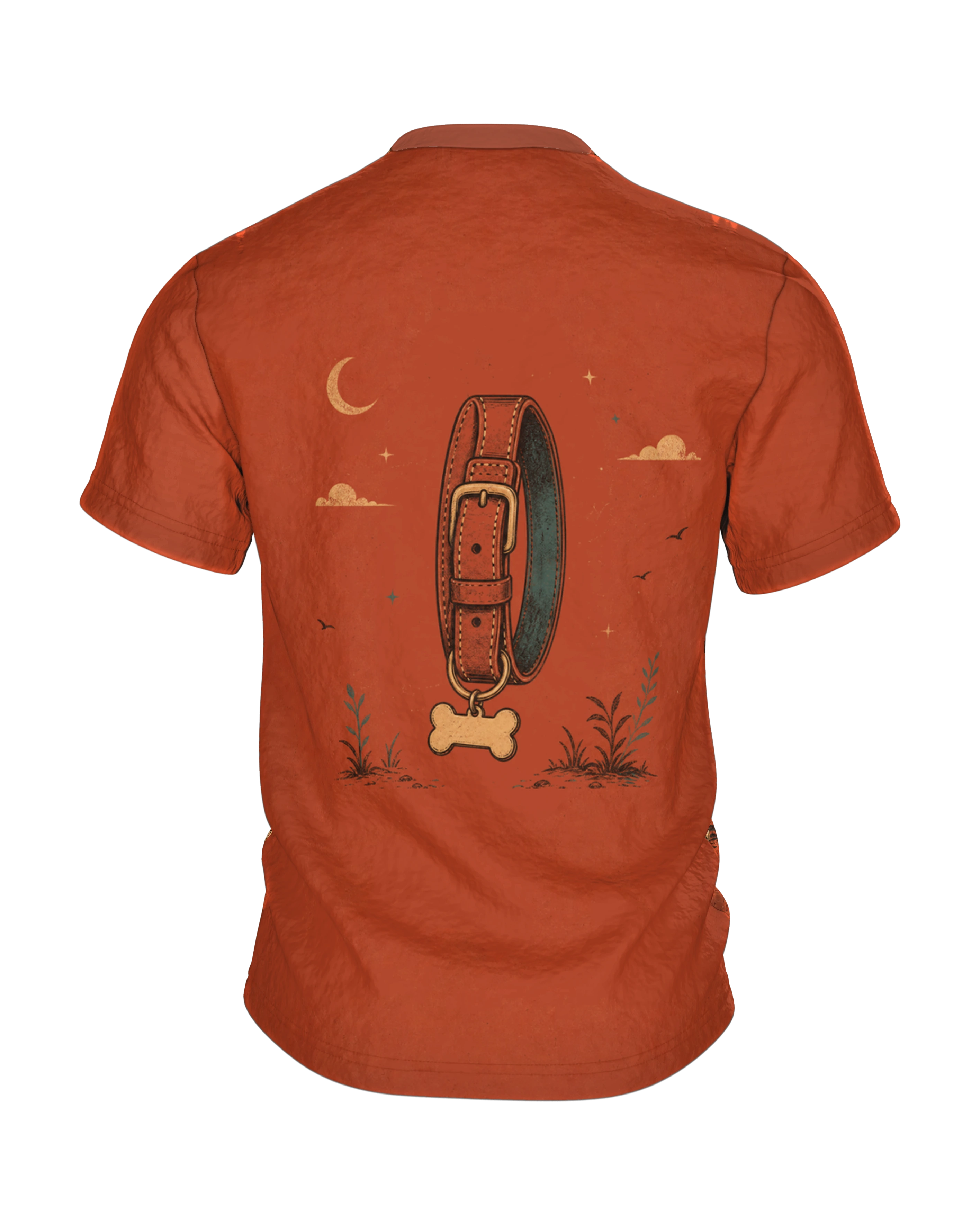 Hund Therapeut Spruch T-Shirt: Lustiges Retro Design, Rückseite