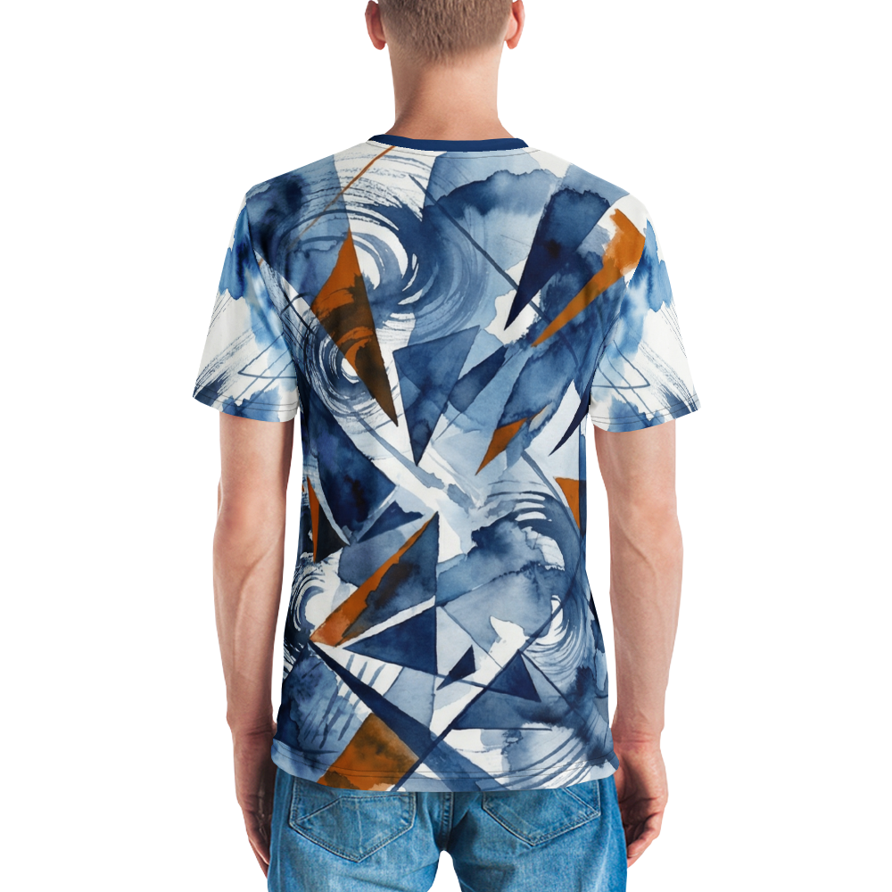 Polygon Rose Fragment Aquarell — Marine Kupfer T-Shirt