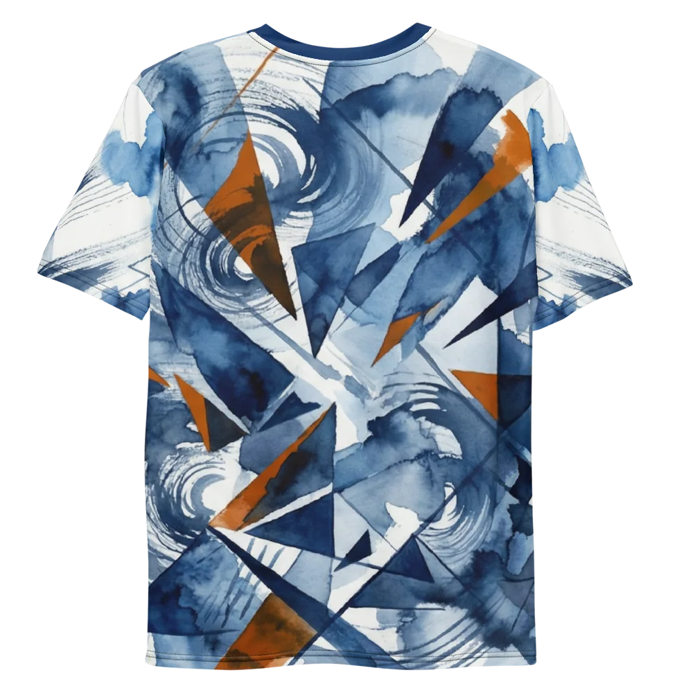 Polygon Rose T-Shirt — Fragment Aquarell Marine