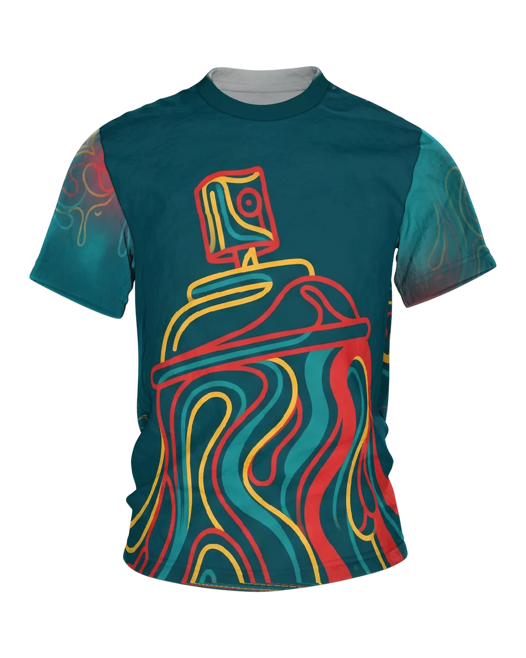 Liquid Graffiti T-Shirt: Abstrakte Sprühdose