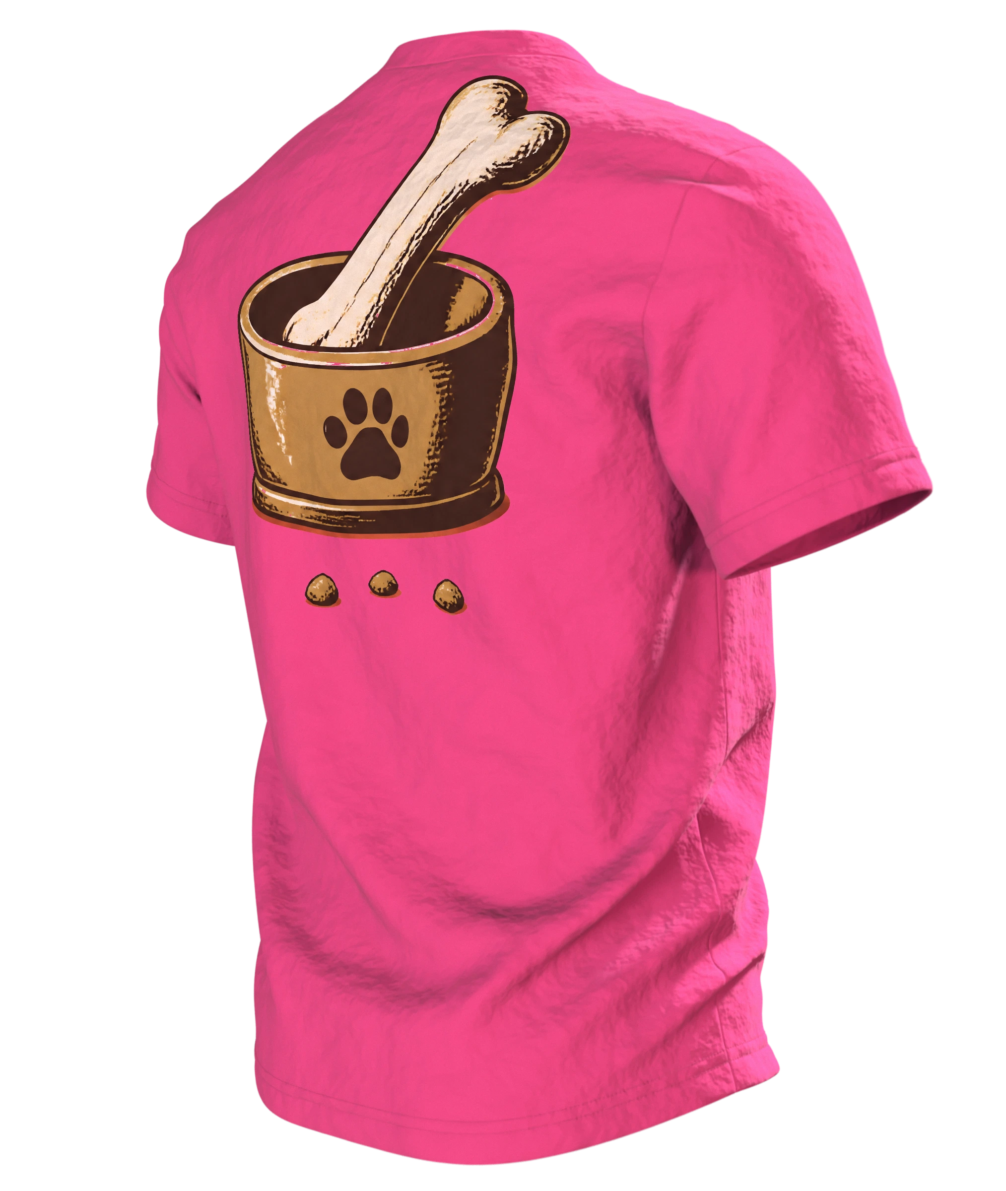 Therapeut Hund Spruch T-Shirt: Lustiges Vintage Design, Rückseite schräg links