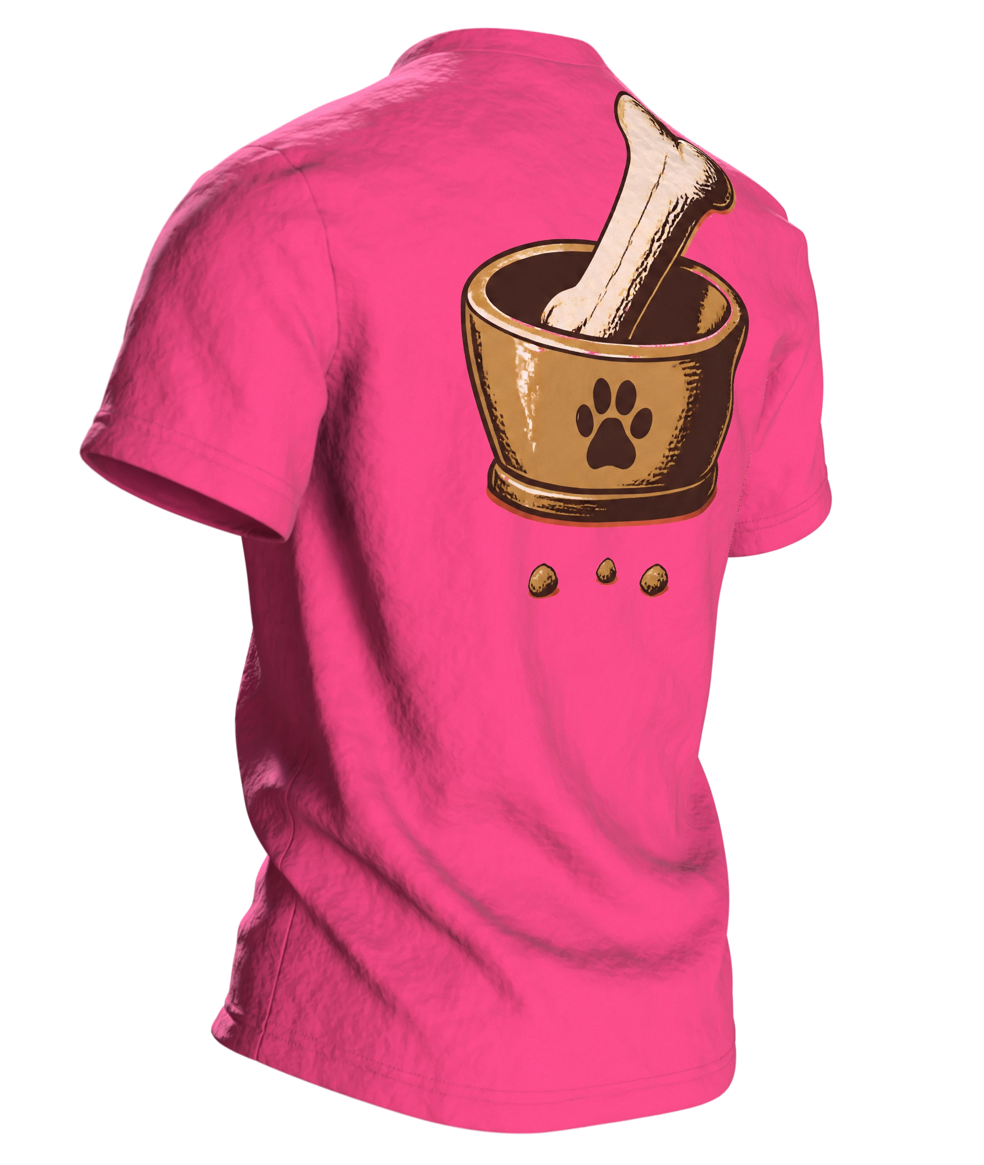 Therapeut Hund Spruch T-Shirt: Lustiges Vintage Design, Rückseite schräg rechts