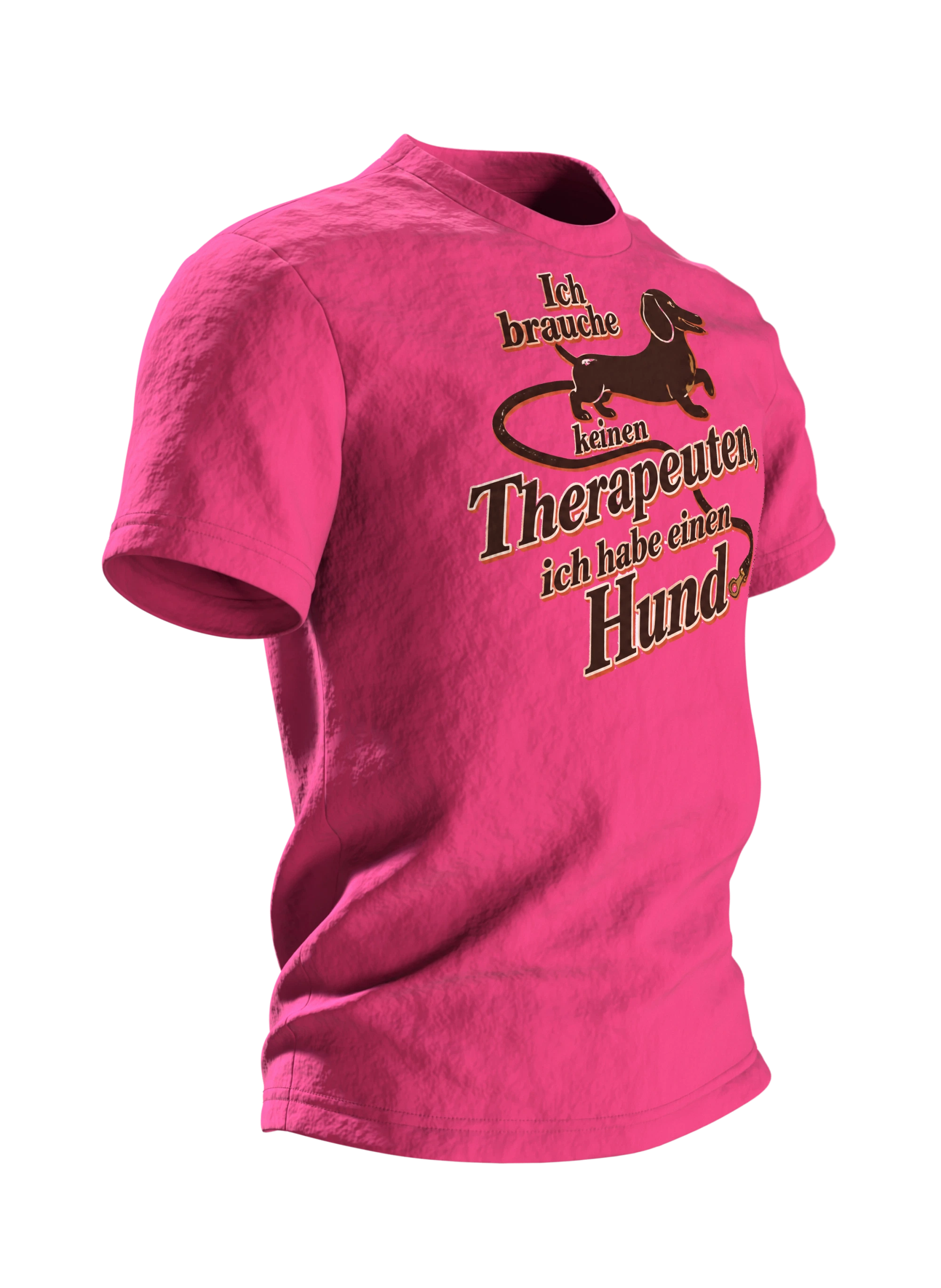 Therapeut Hund Spruch T-Shirt: Lustiges Vintage Design, Seitenansicht links