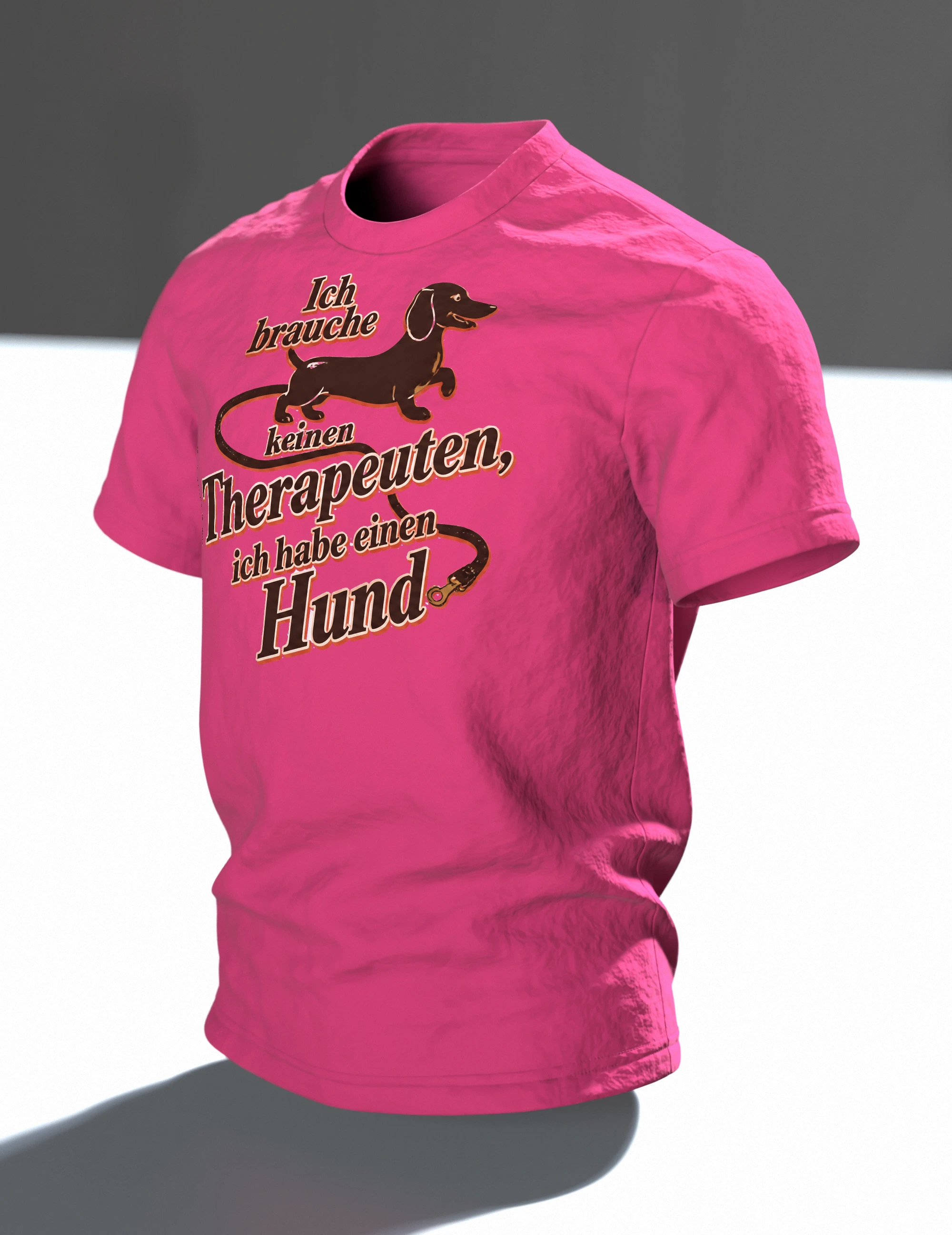 Therapeut Hund Spruch T-Shirt: Lustiges Vintage Design, Im Raum, schräg
