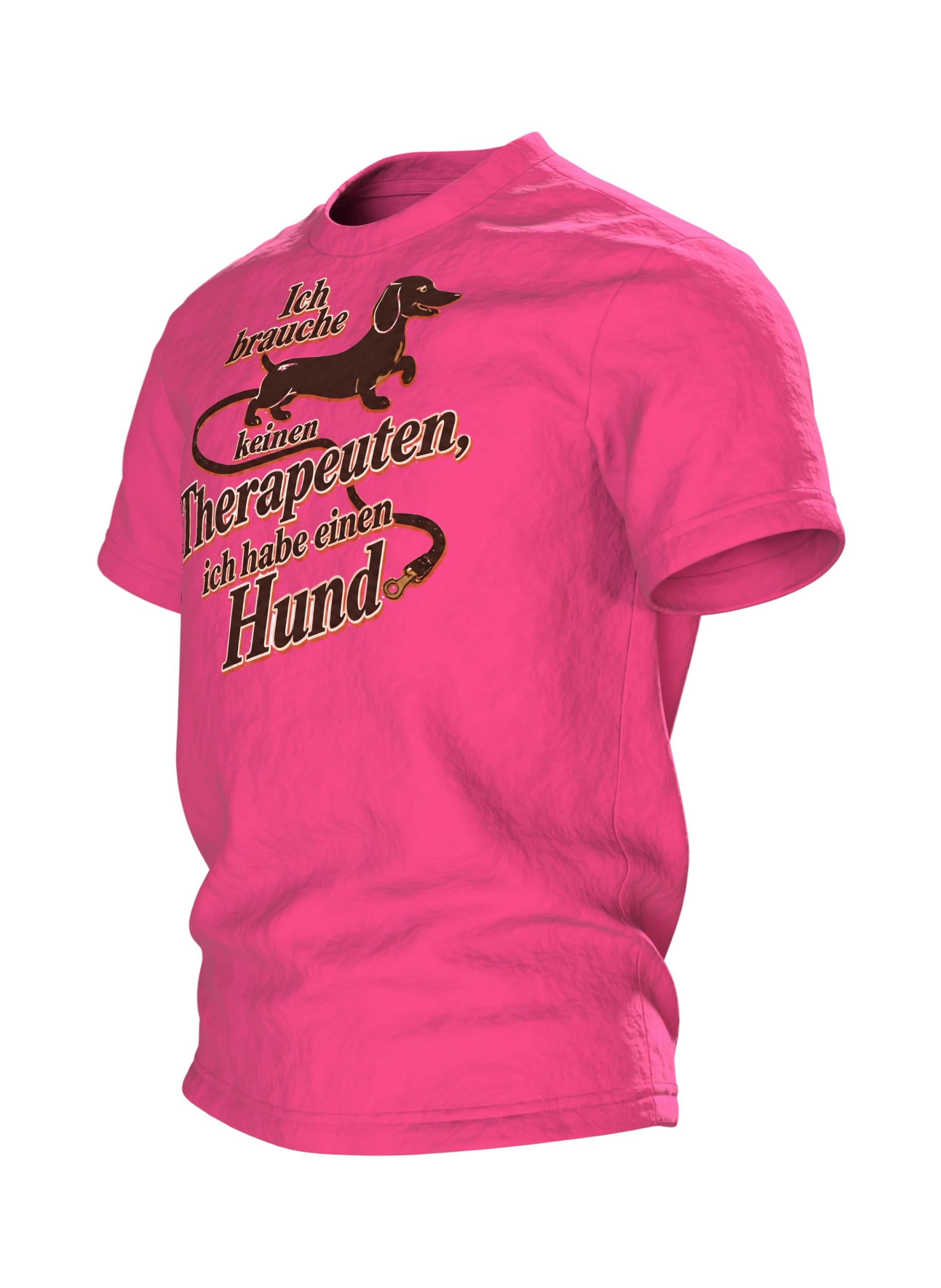 Therapeut Hund Spruch T-Shirt: Lustiges Vintage Design, Seitenansicht rechts