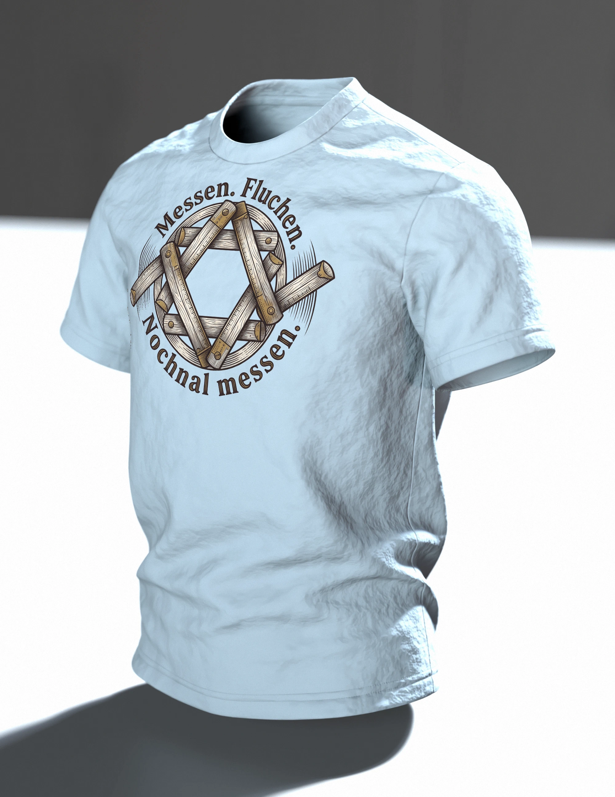 Vertrau mir, ich bin fast Elektriker T-Shirt, Premium Unikat, Im Raum, schräg