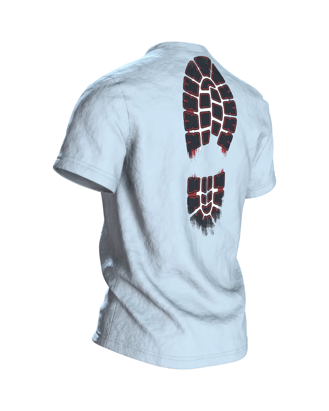 Feierabend T-Shirt "Feierabend ist mein Kardio", Werkstatt-Wappen aus Schraubenschlüssel und Flaschenöffner, Rückseite schräg rechts