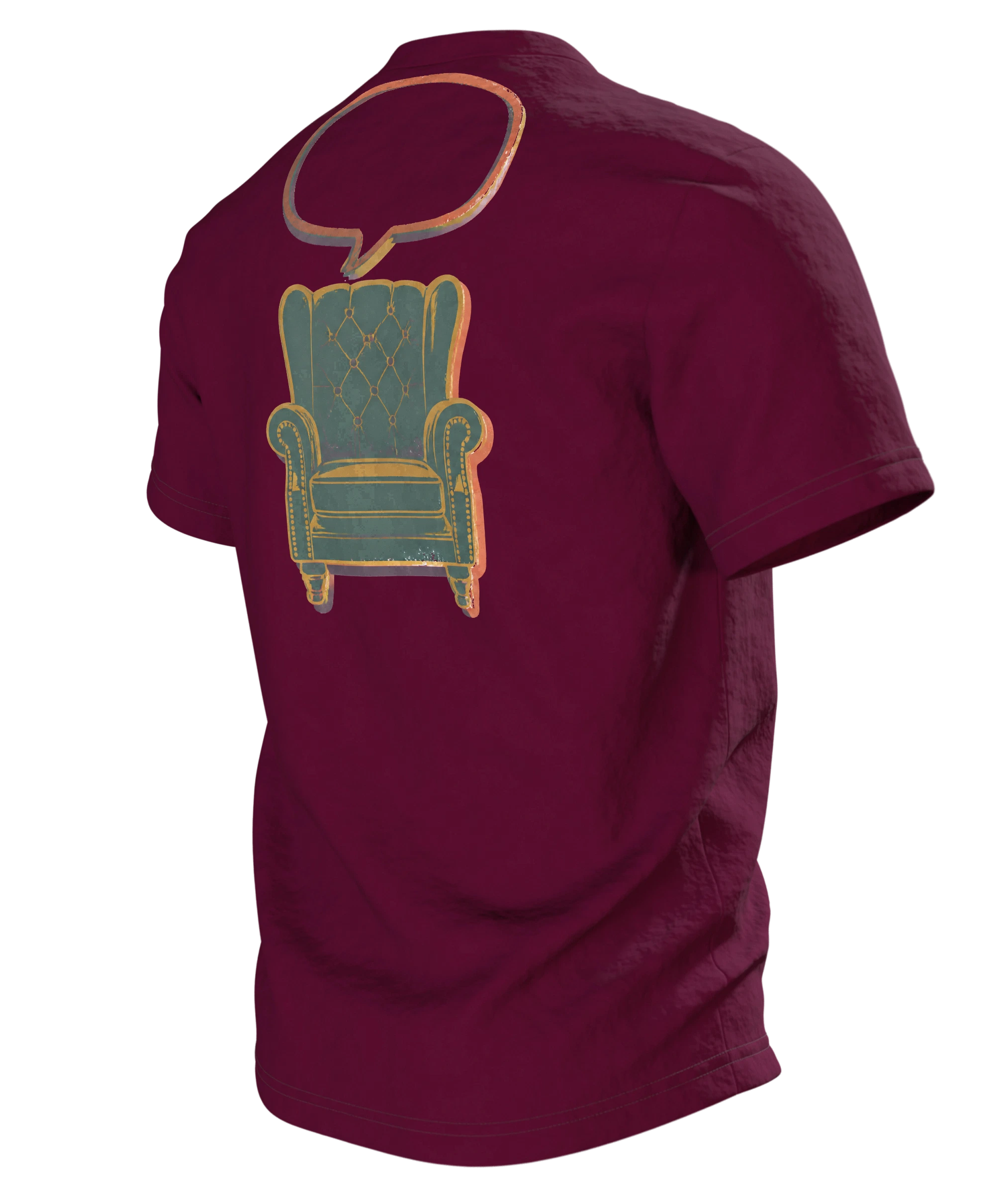 Ich brauche keinen Therapeuten T-Shirt: Vintage Hund Design, Rückseite schräg links