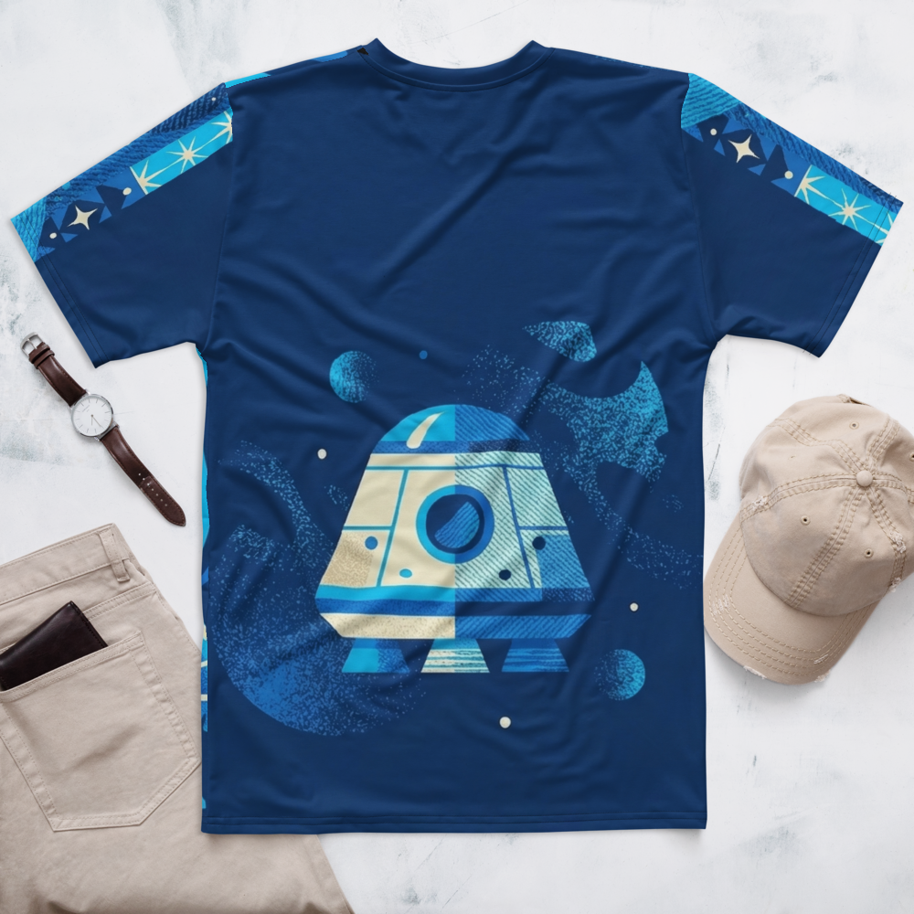 Retro Astronaut & Raumkapsel — Rückseite